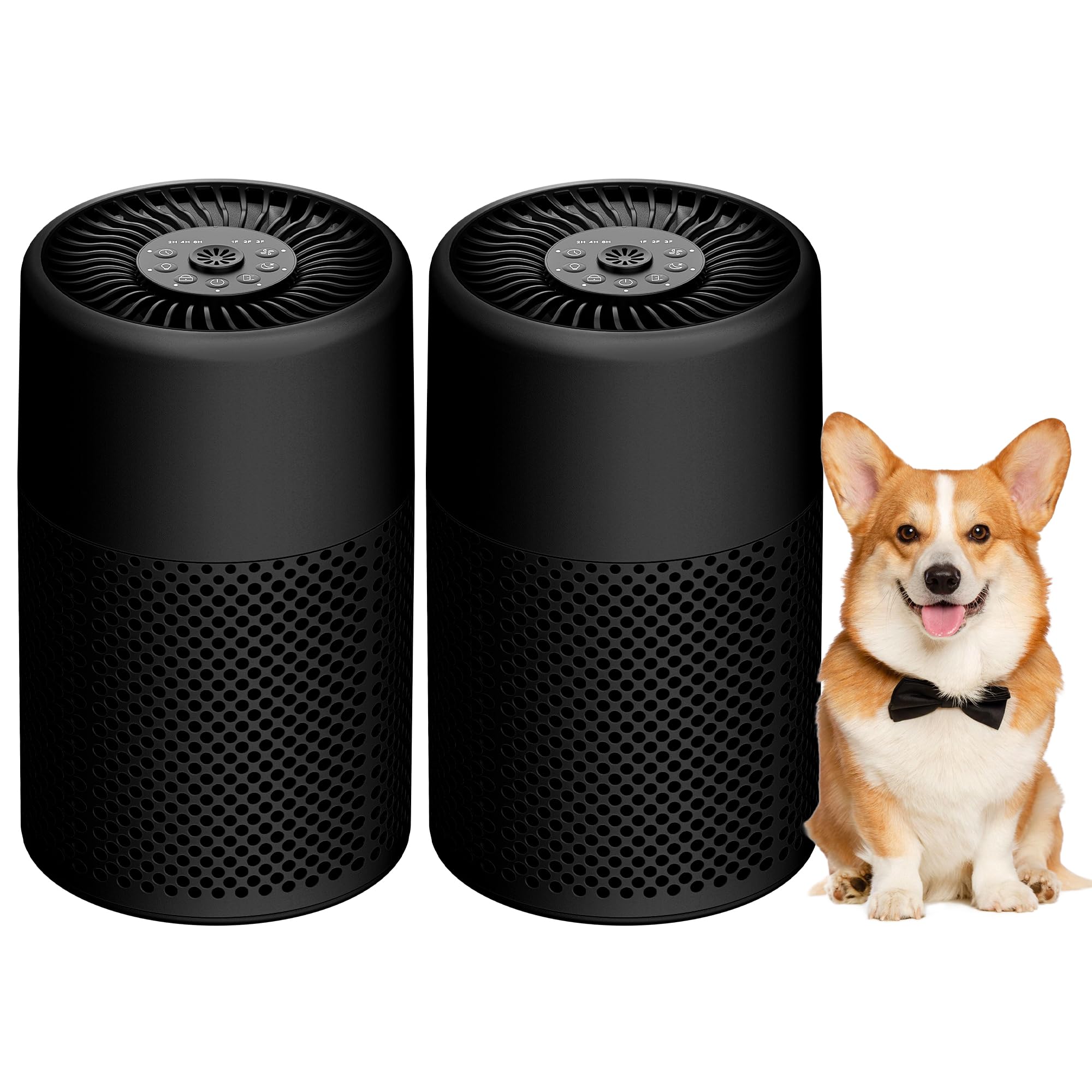 True HEPA Bedroom and Dorm Air Purifiers (2-Pack)