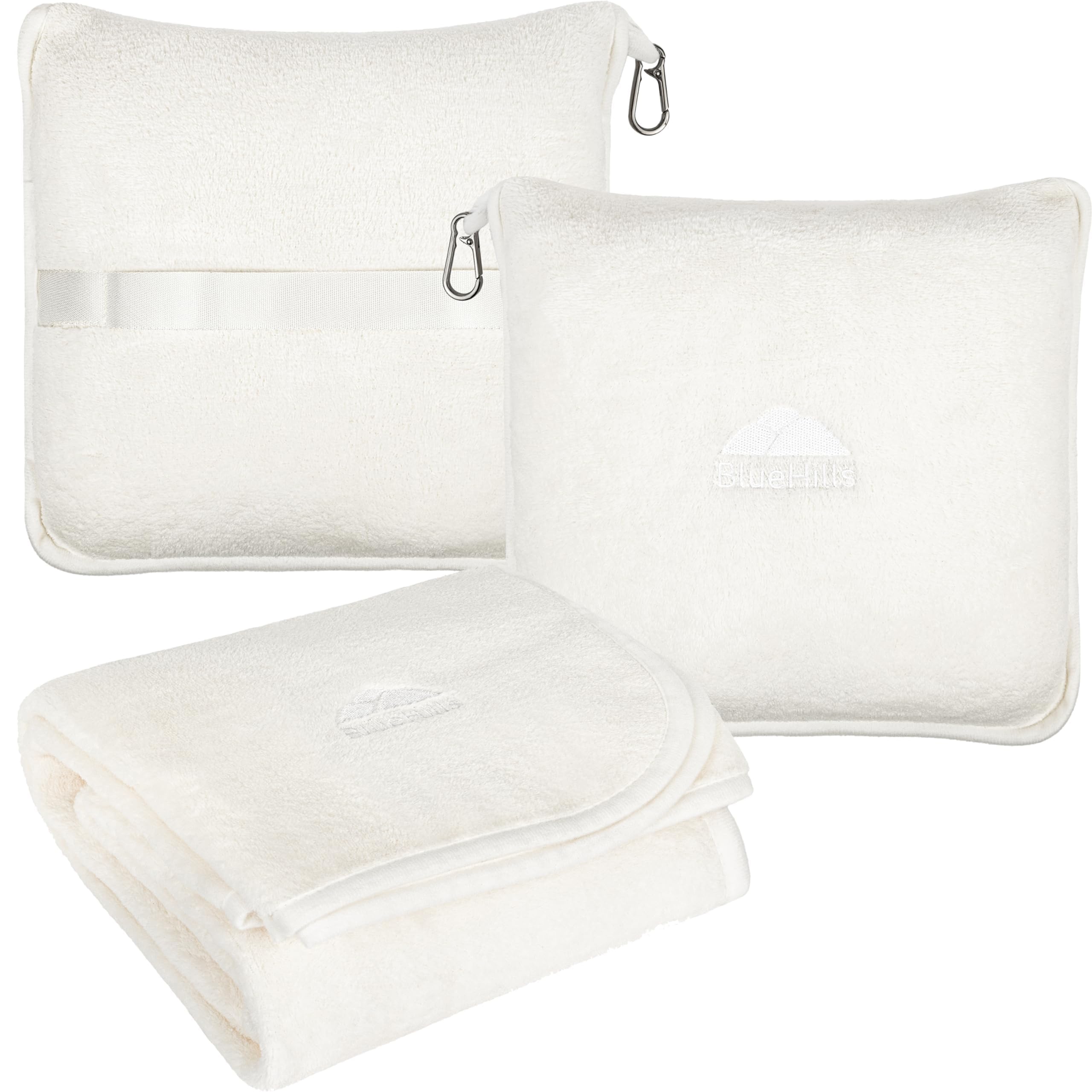 BlueHills Premium Soft Plush Travel Blanket Pillow