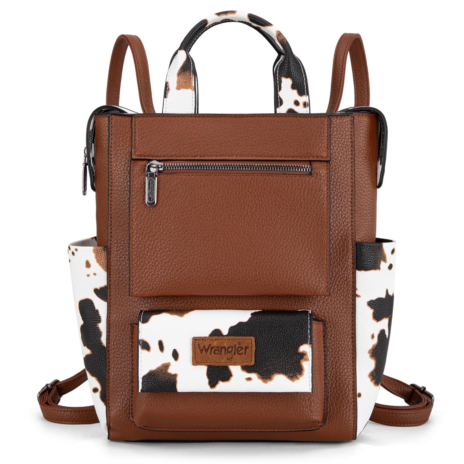 Montana West Wrangler Cow Print Convertible Backpack