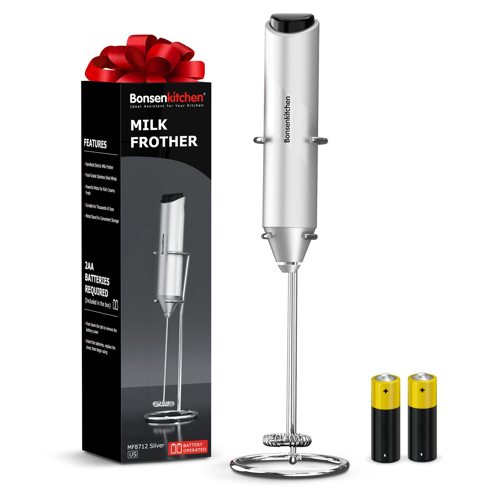 Bonsenkitchen Milk Frother with Stand