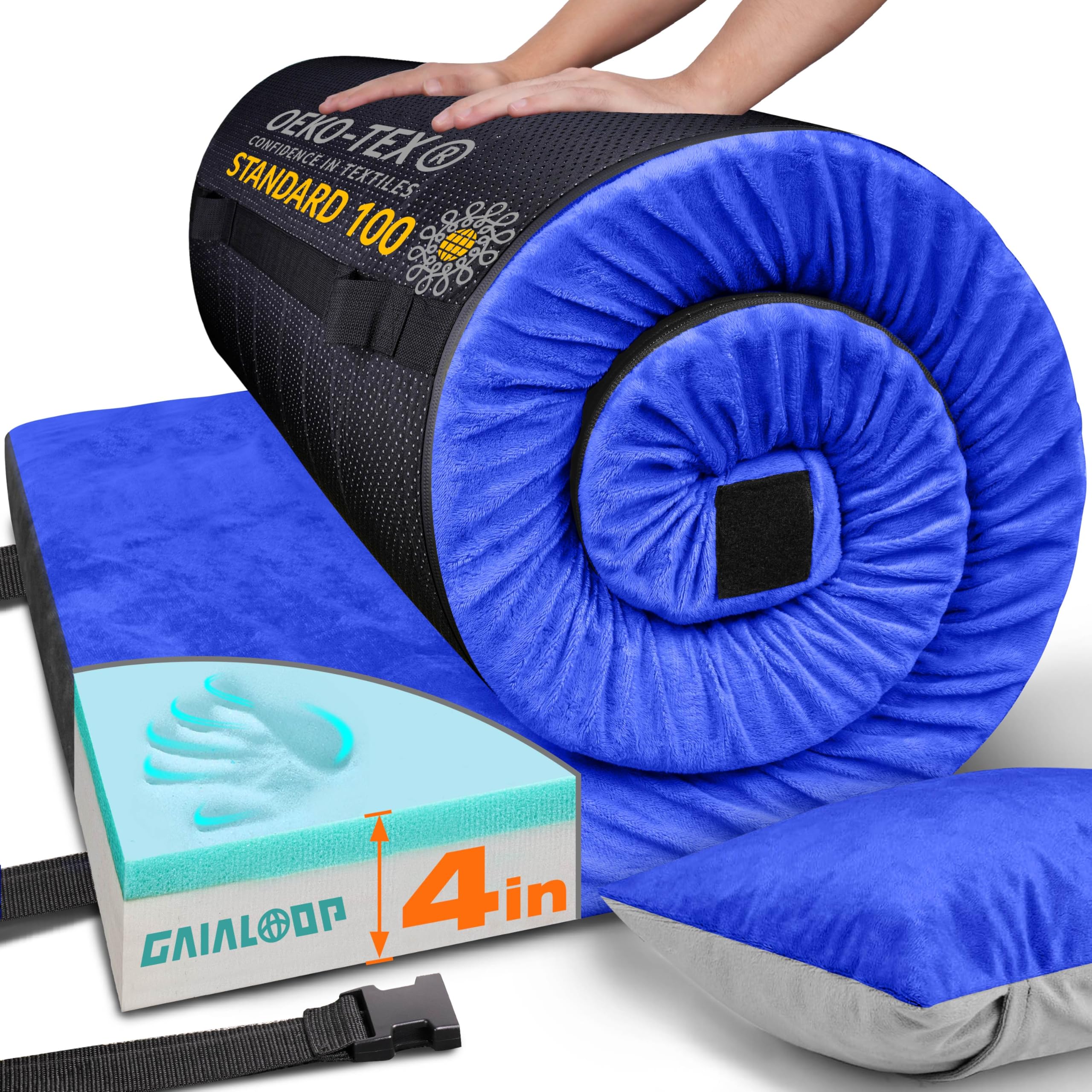 GAIALOOP 4-Inch Memory Foam Camping Mattress