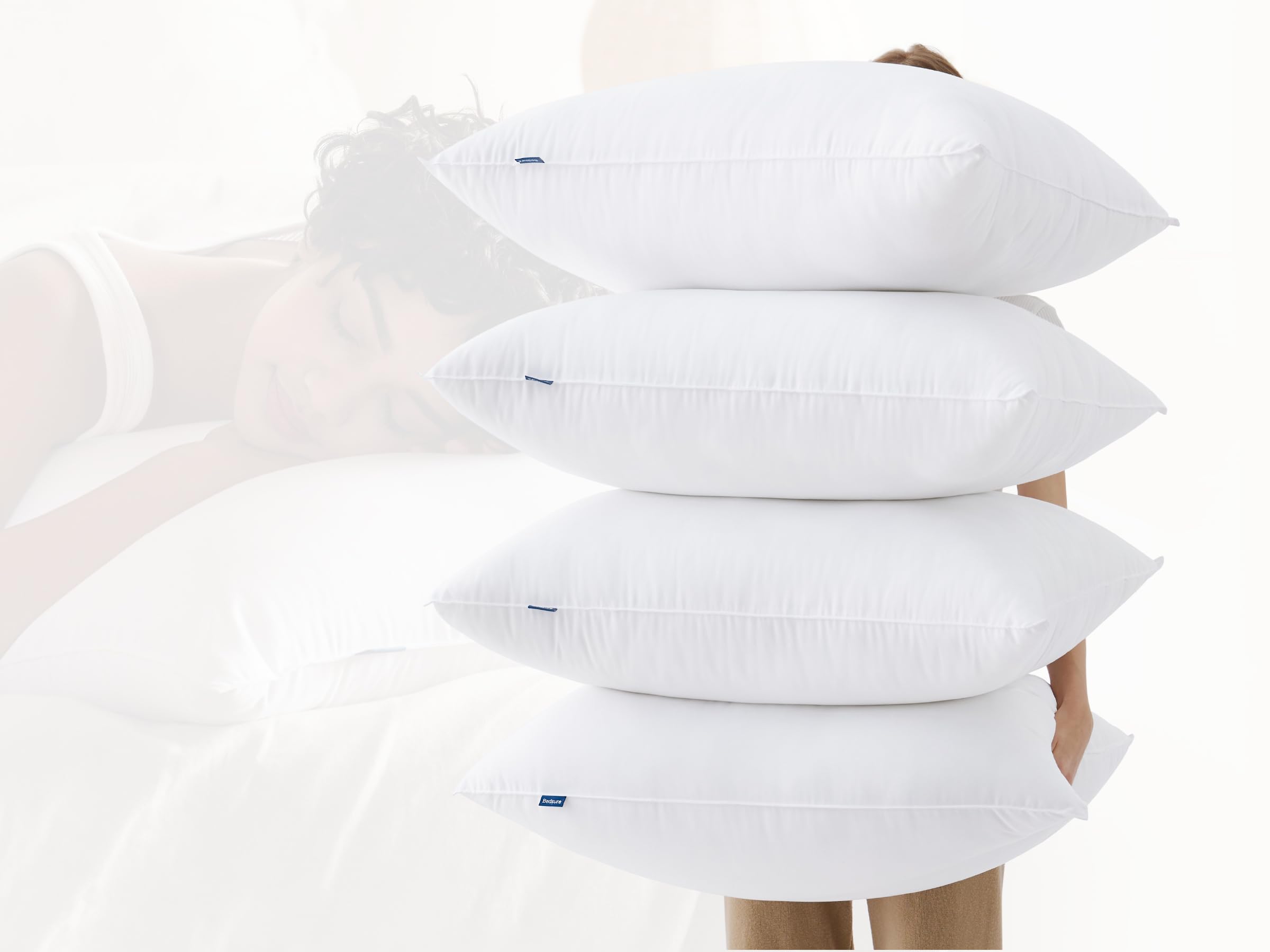 Bedsure Standard Bed Pillows, Set of 4