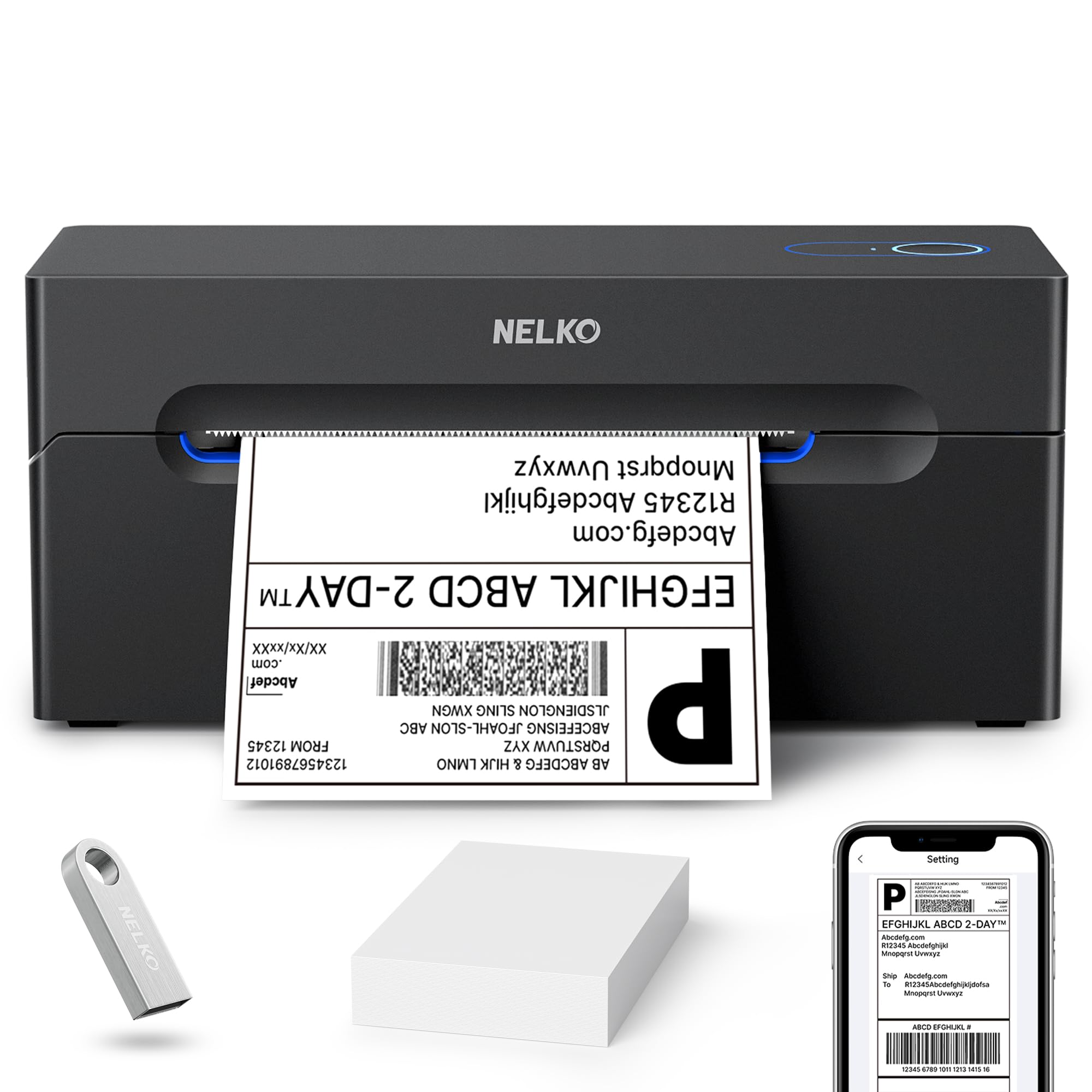 Nelko Bluetooth Thermal Shipping Label Printer