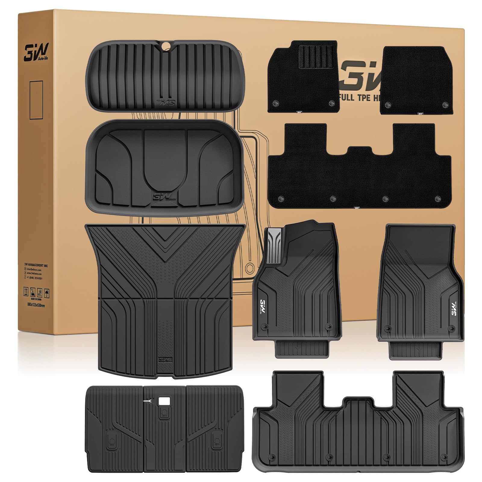 3W Tesla Model Y Juniper Double-Layer Mats