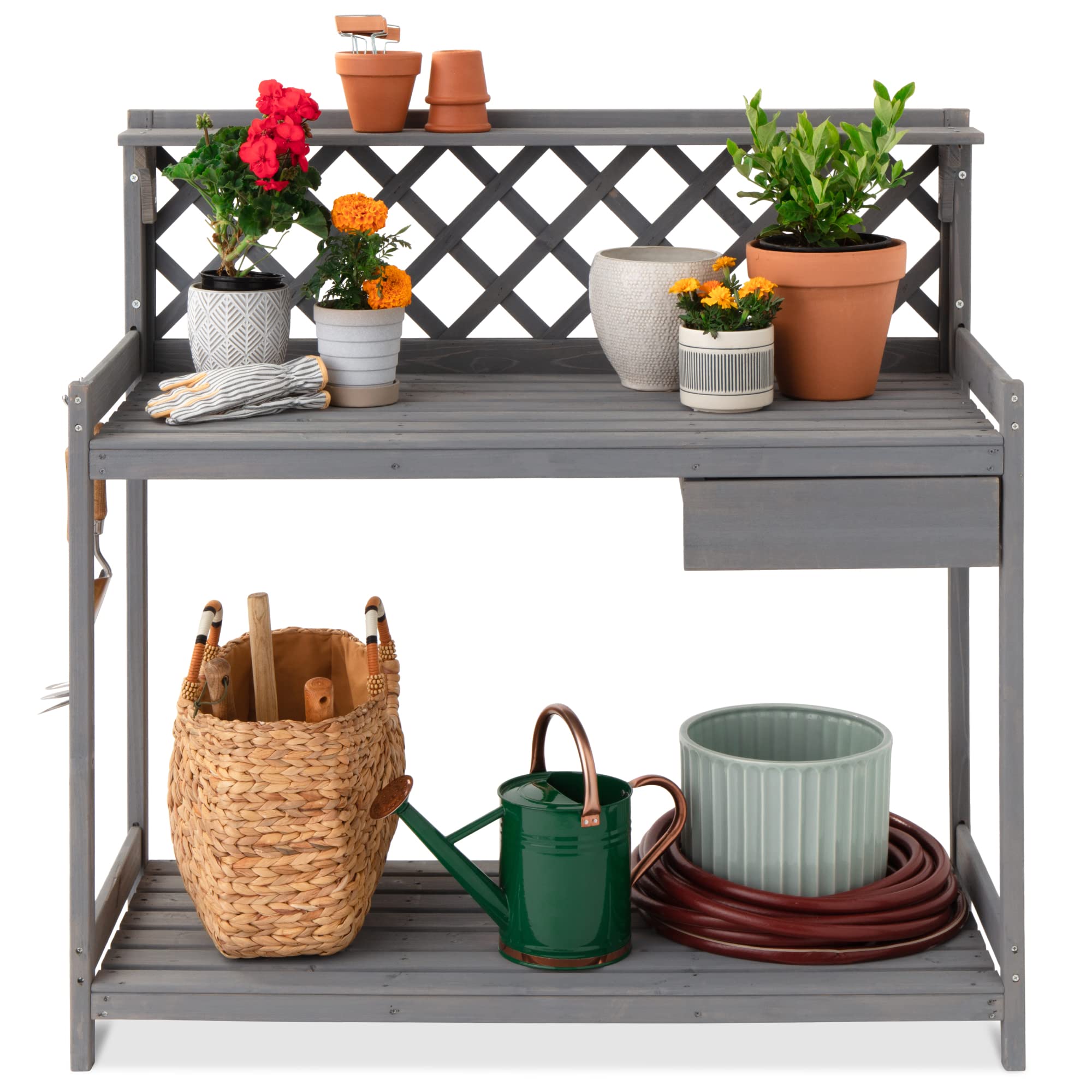 Best Choice Products Outdoor Garden Potting Bench