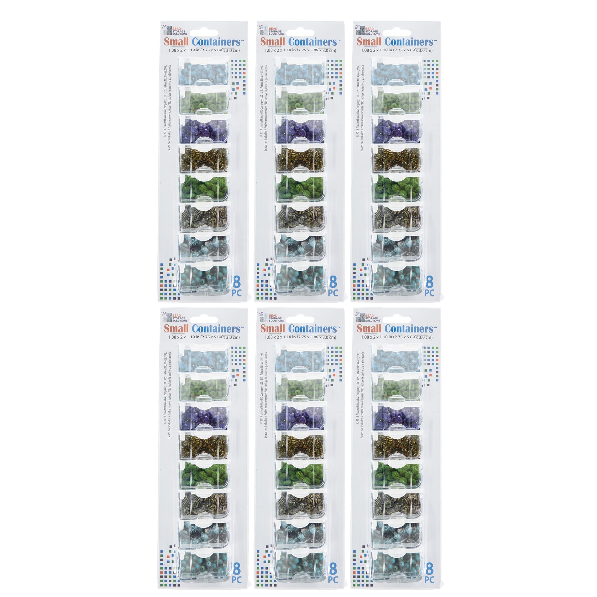 Elizabeth Ward 8-Piece Containers, 6 Pack