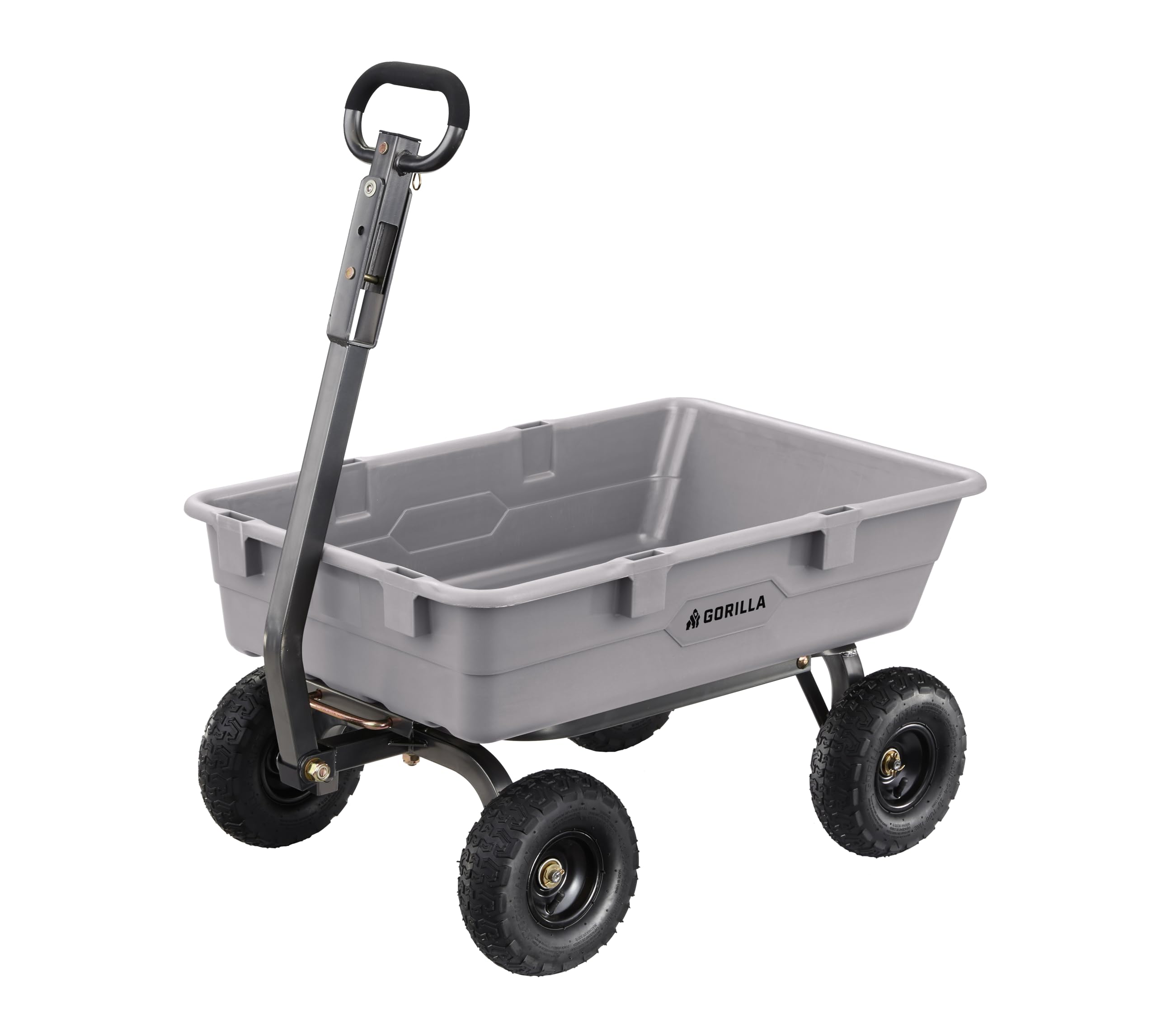 Gorilla Carts Poly Dump Cart, 5 Cu Ft