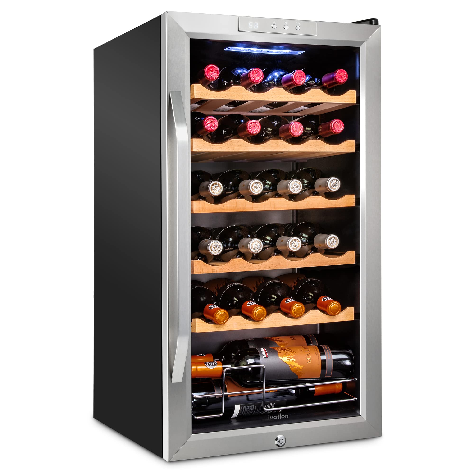 Ivation 24 Bottle Compressor Wine Cooler