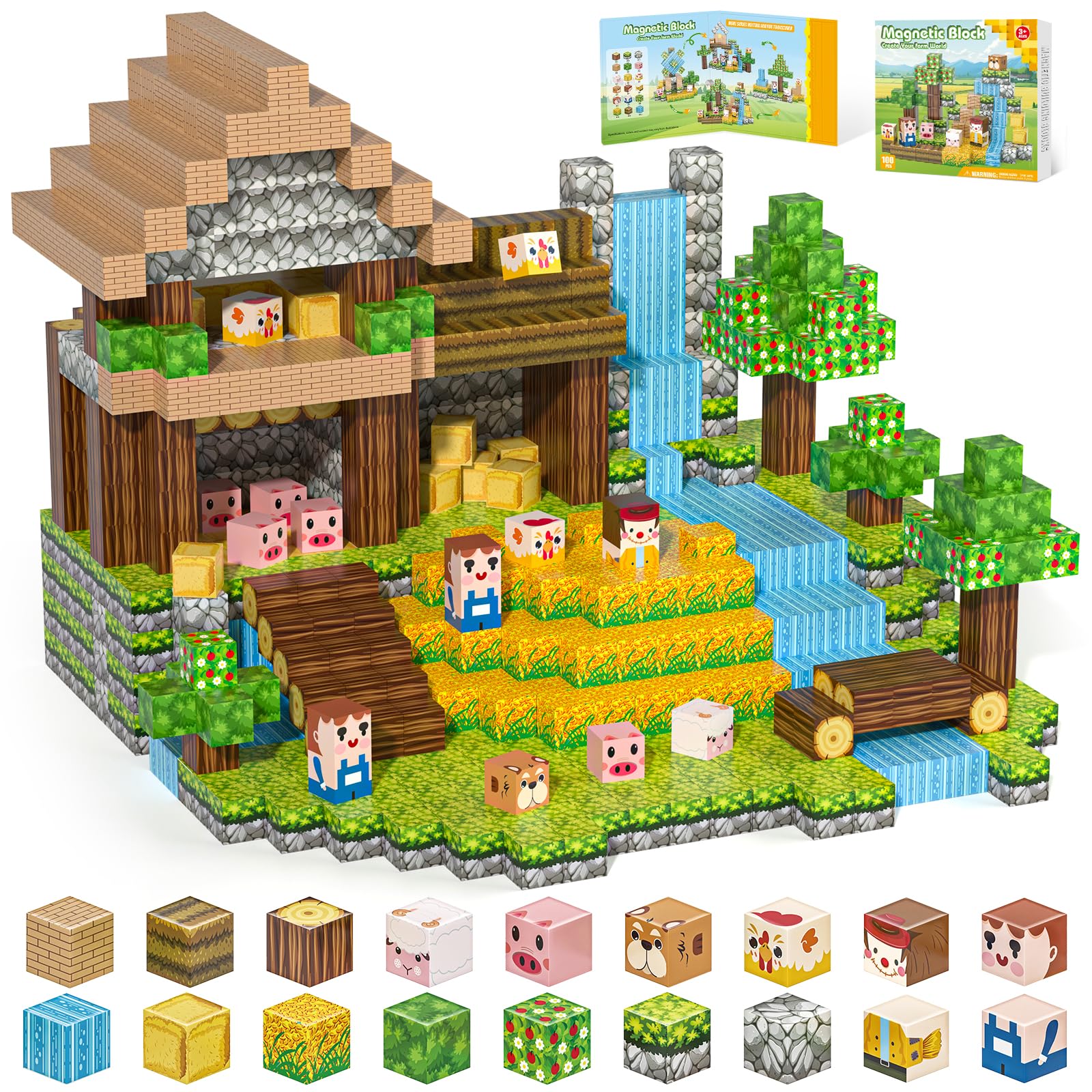 Gryxpox 100-Piece Forest Animals Blocks