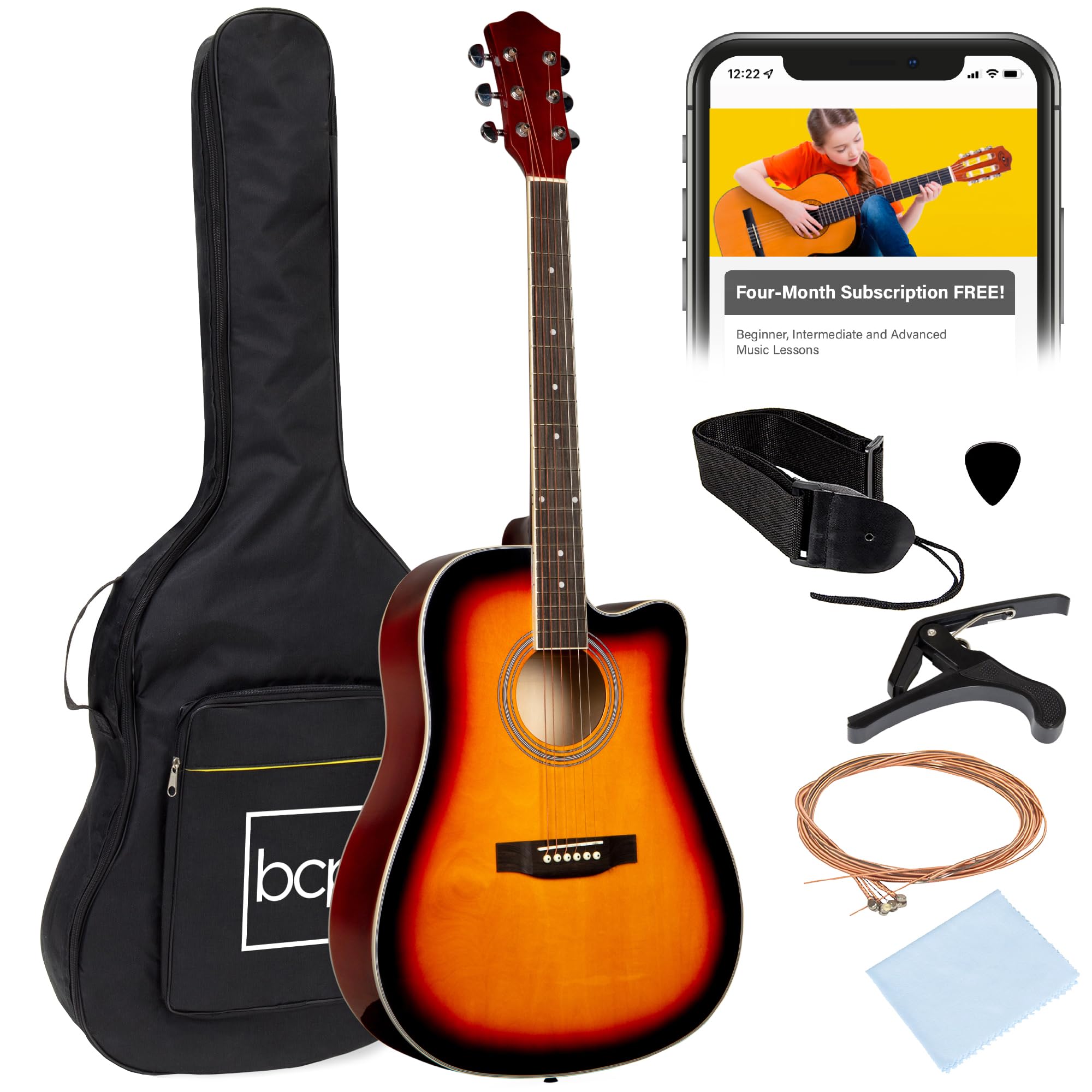 Best Choice Products 41in Beginner Cutaway Guitar