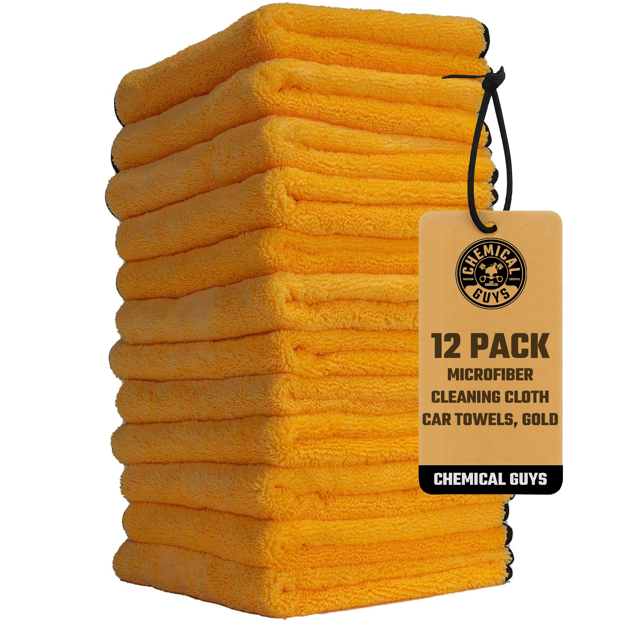 Chemical Guys Professional Microfiber Towels, 12-Pack