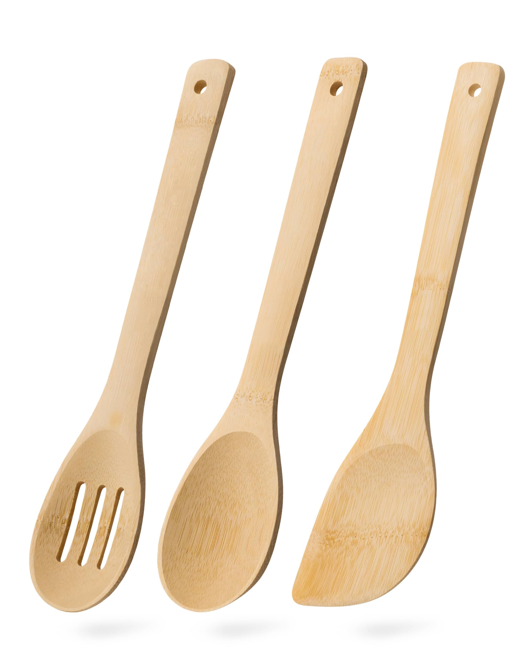 Hefild 3-Piece Bamboo Cooking Utensil Set