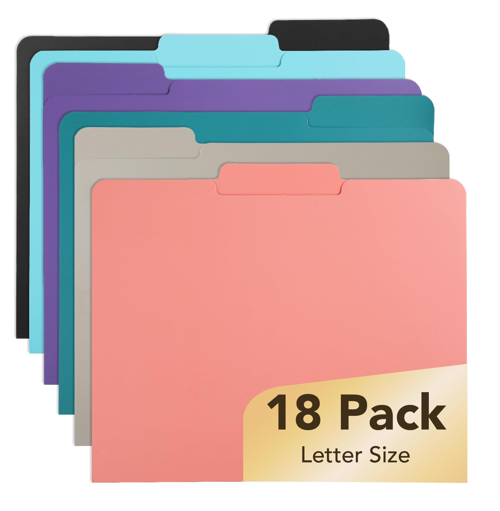 Mr. Pen 18-Pack Jewel-Tone File Folders
