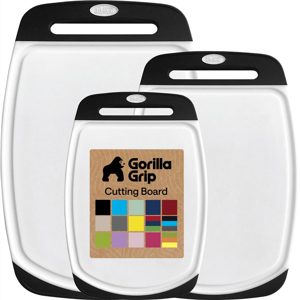 GORILLA GRIP Reversible Cutting Board Set of 3