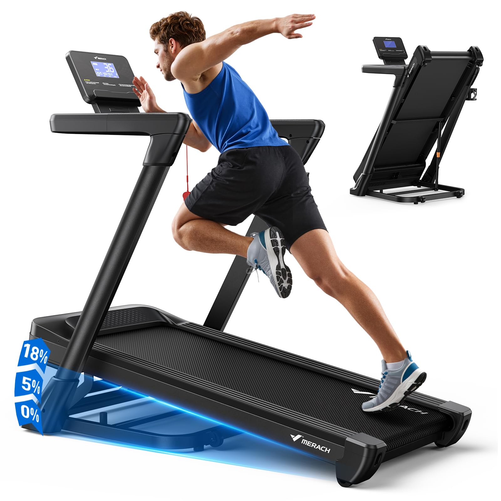MERACH Foldable Incline Treadmill