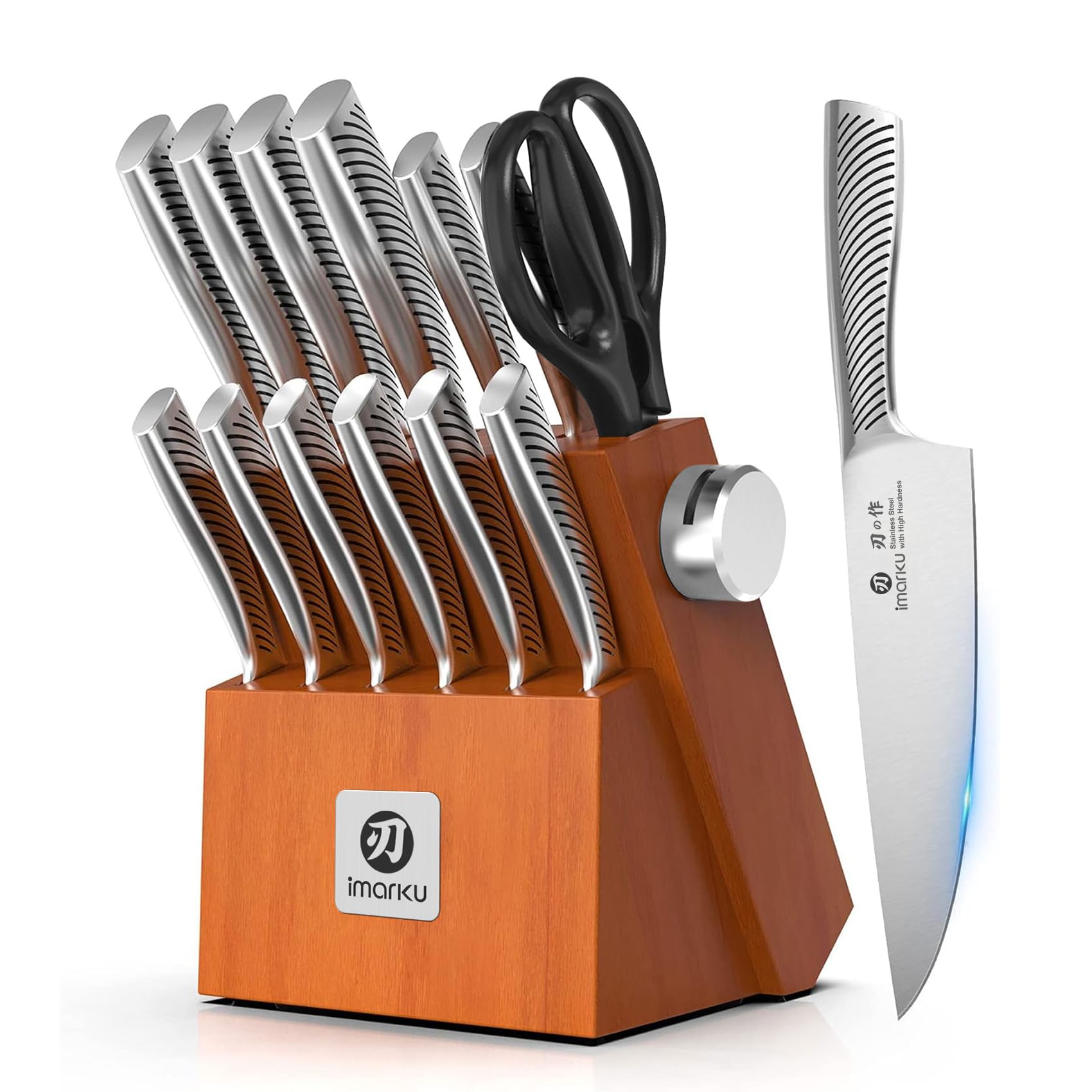 imarku 14-Piece Stainless Steel Knife Set