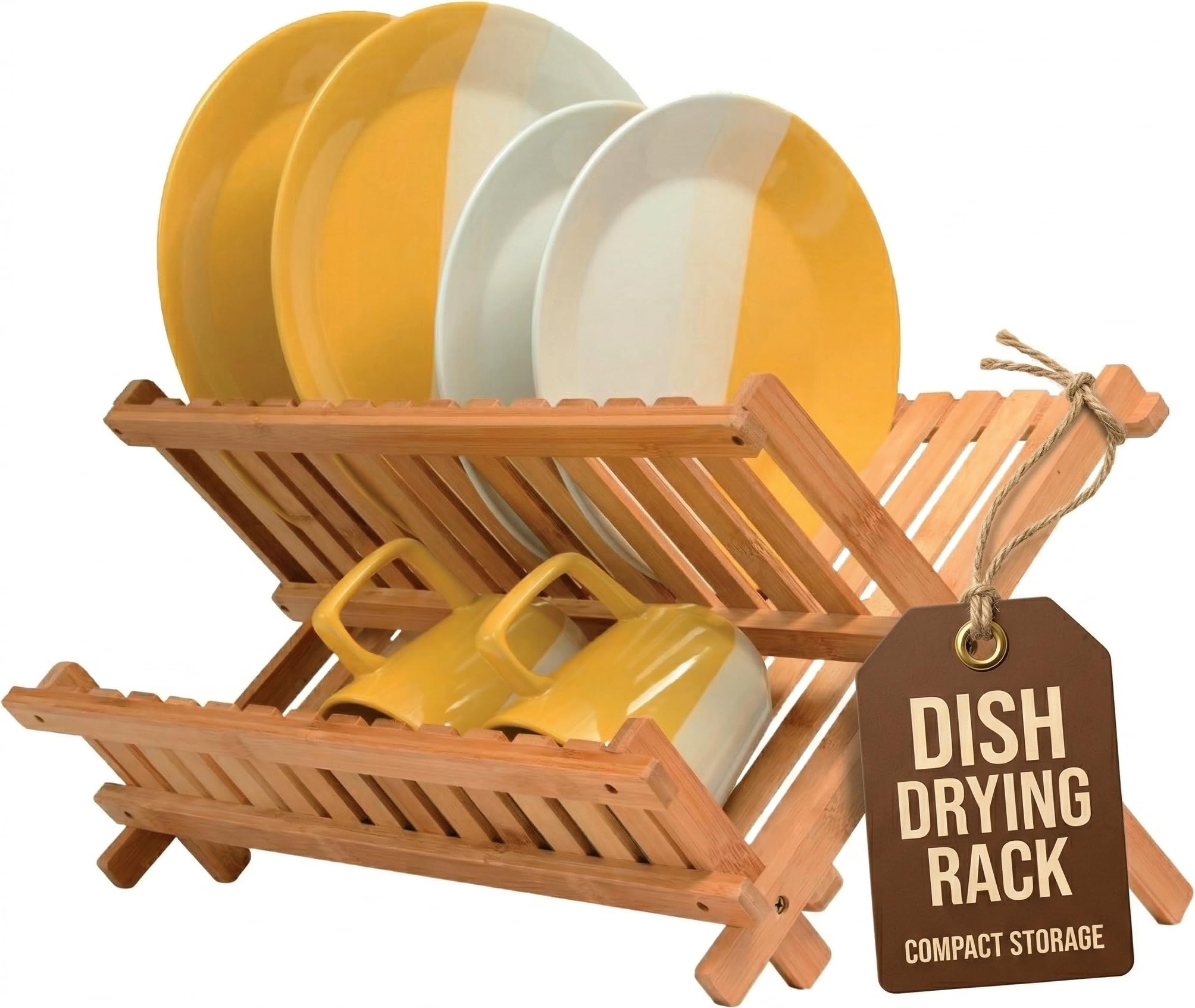 Bambüsi 2-Tier Bamboo Dish Drying Rack