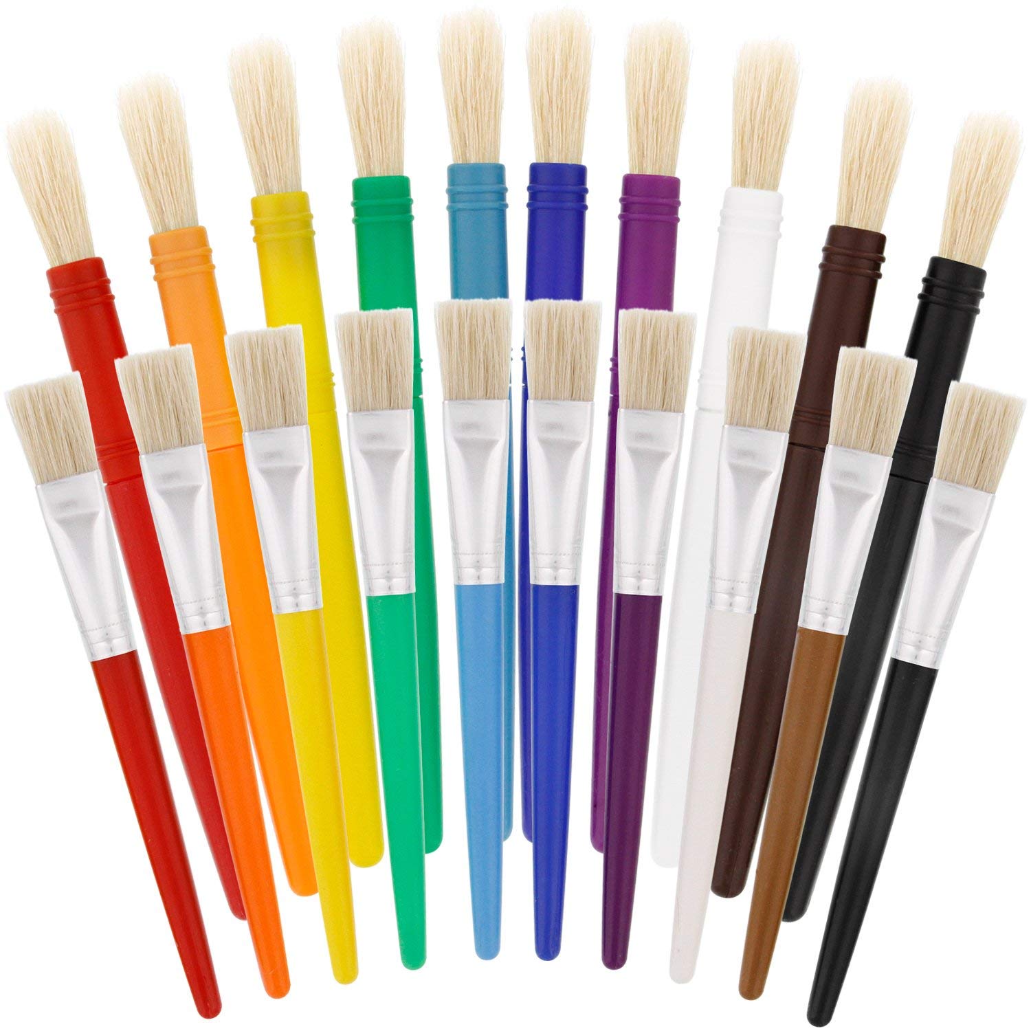 U.S. Art Supply 20-Piece Hog Bristle Set