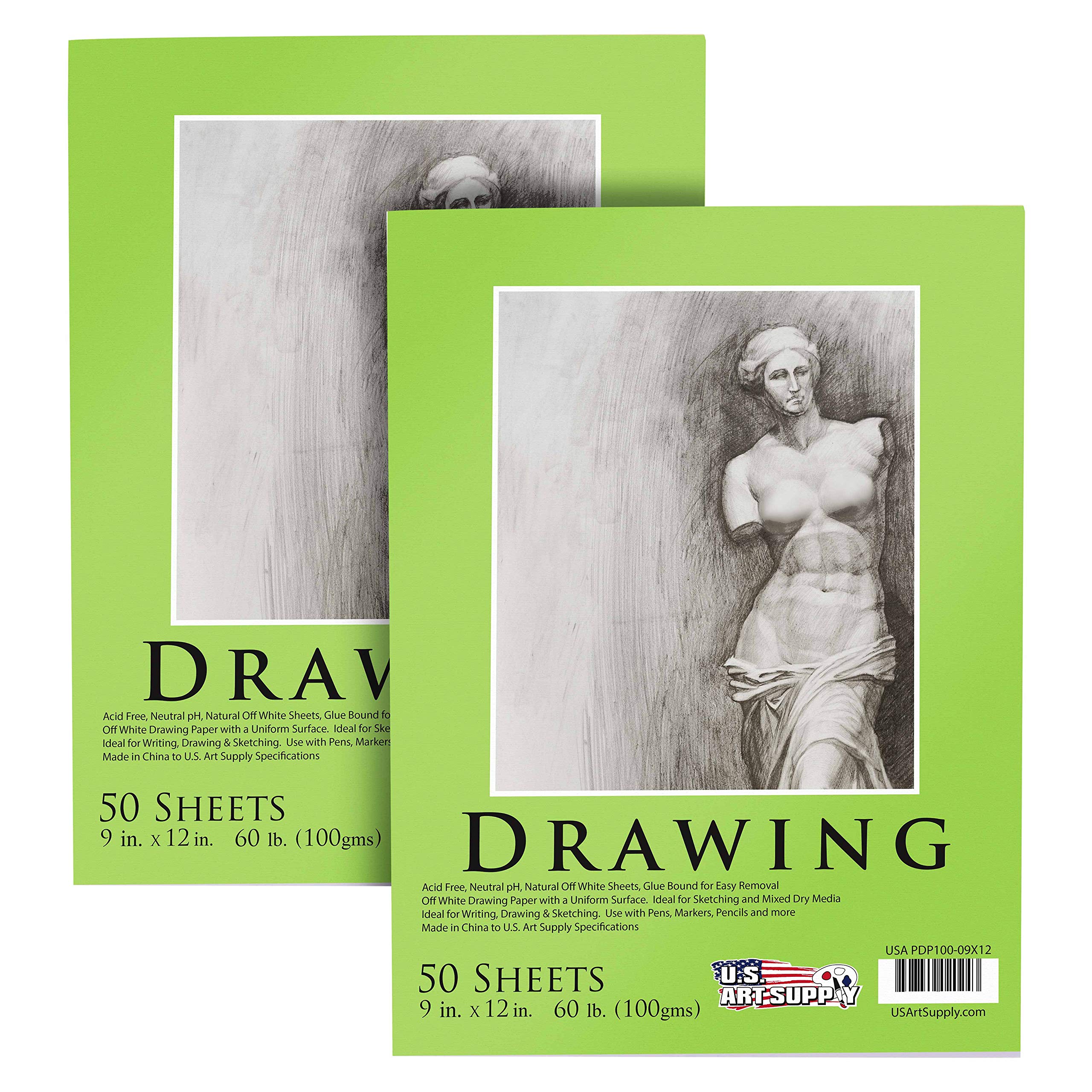 U.S. Art Supply 9 x 12 Premium Drawing Pad