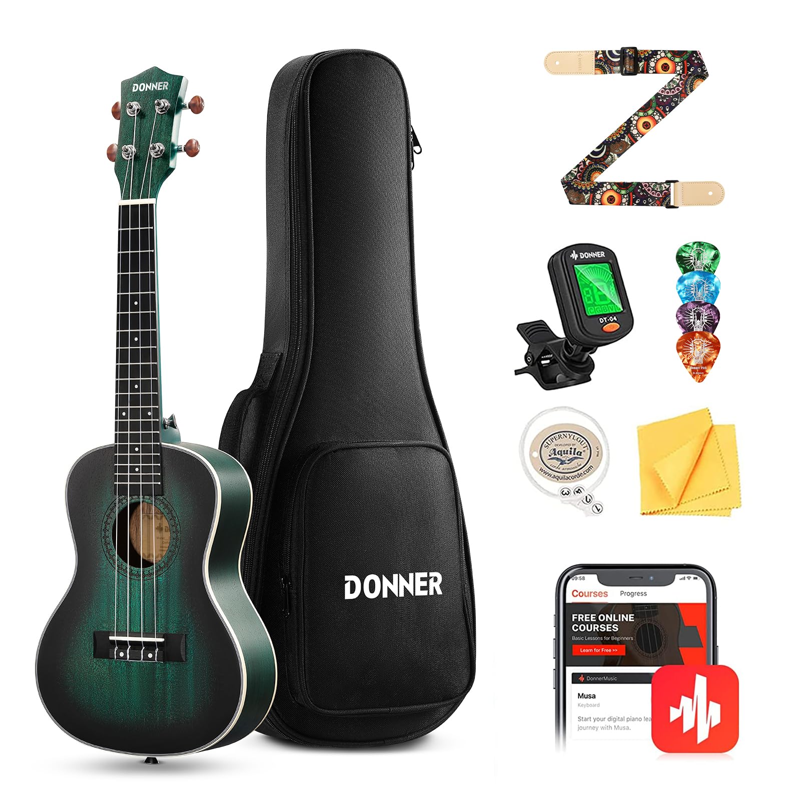 Donner DUC-200B Concert Ukulele