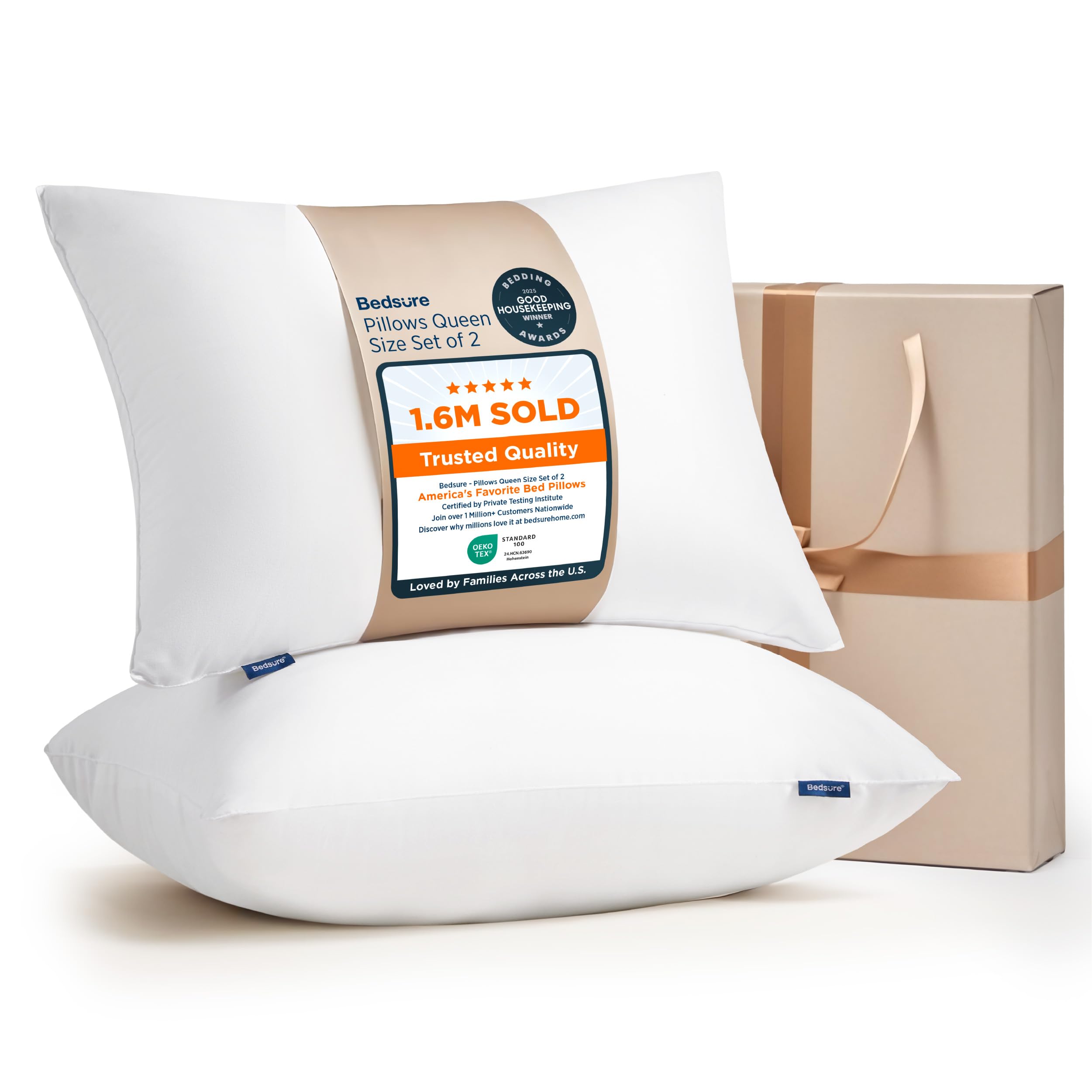 Bedsure Standard Bed Pillows, 2-Pack