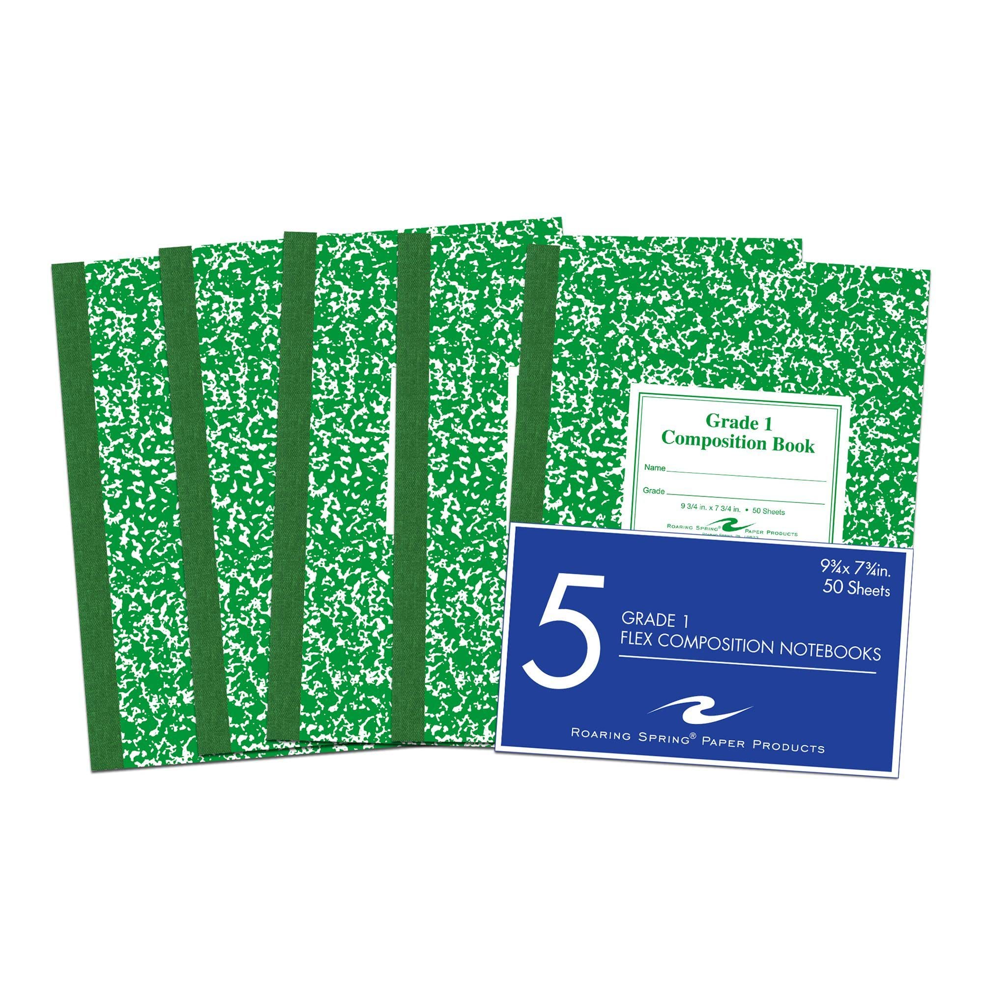 Roaring Spring Grade 1 Ruled Composition Notebooks, 5-Pack