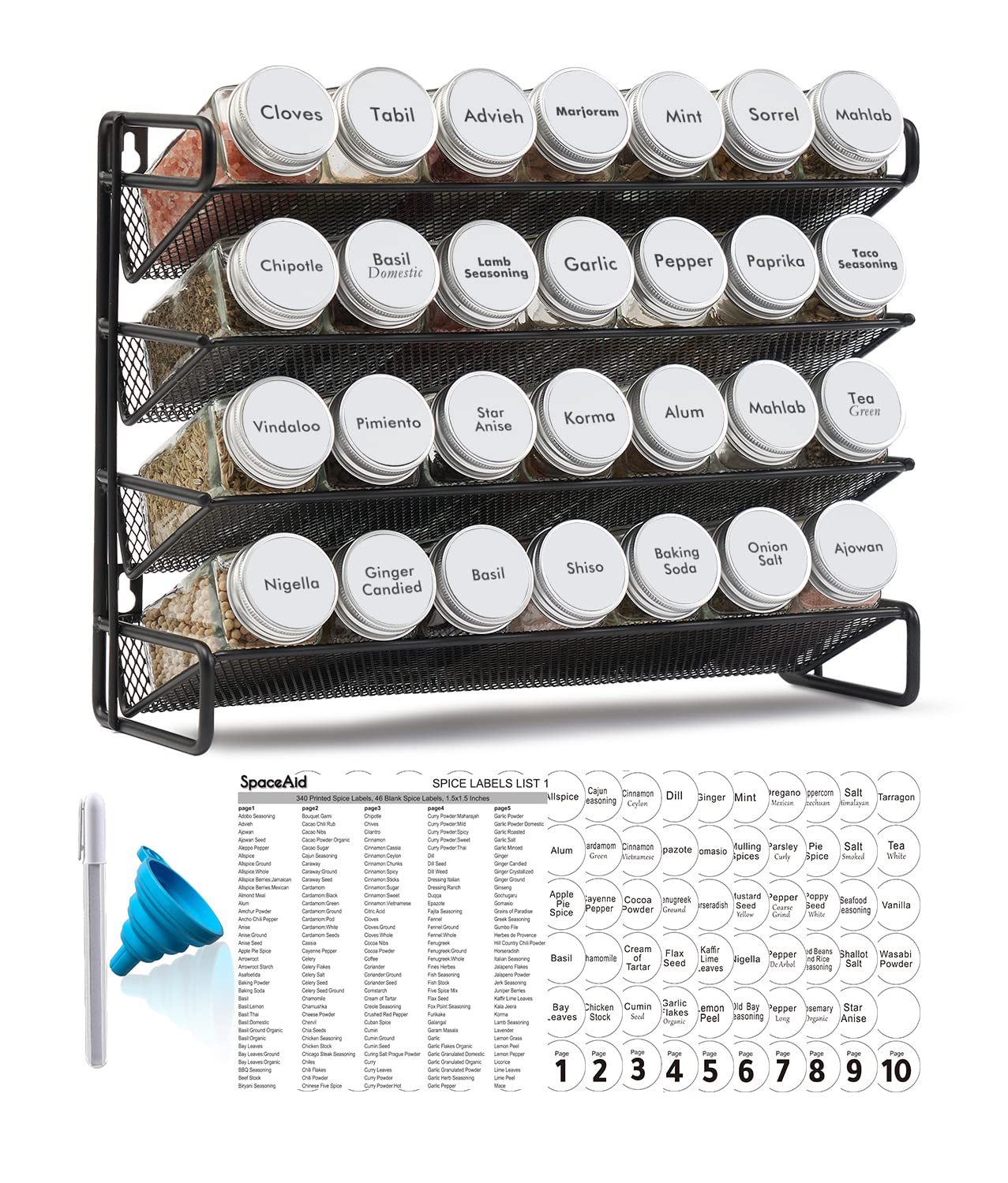 SpaceAid 28-Jar Spice Rack Set