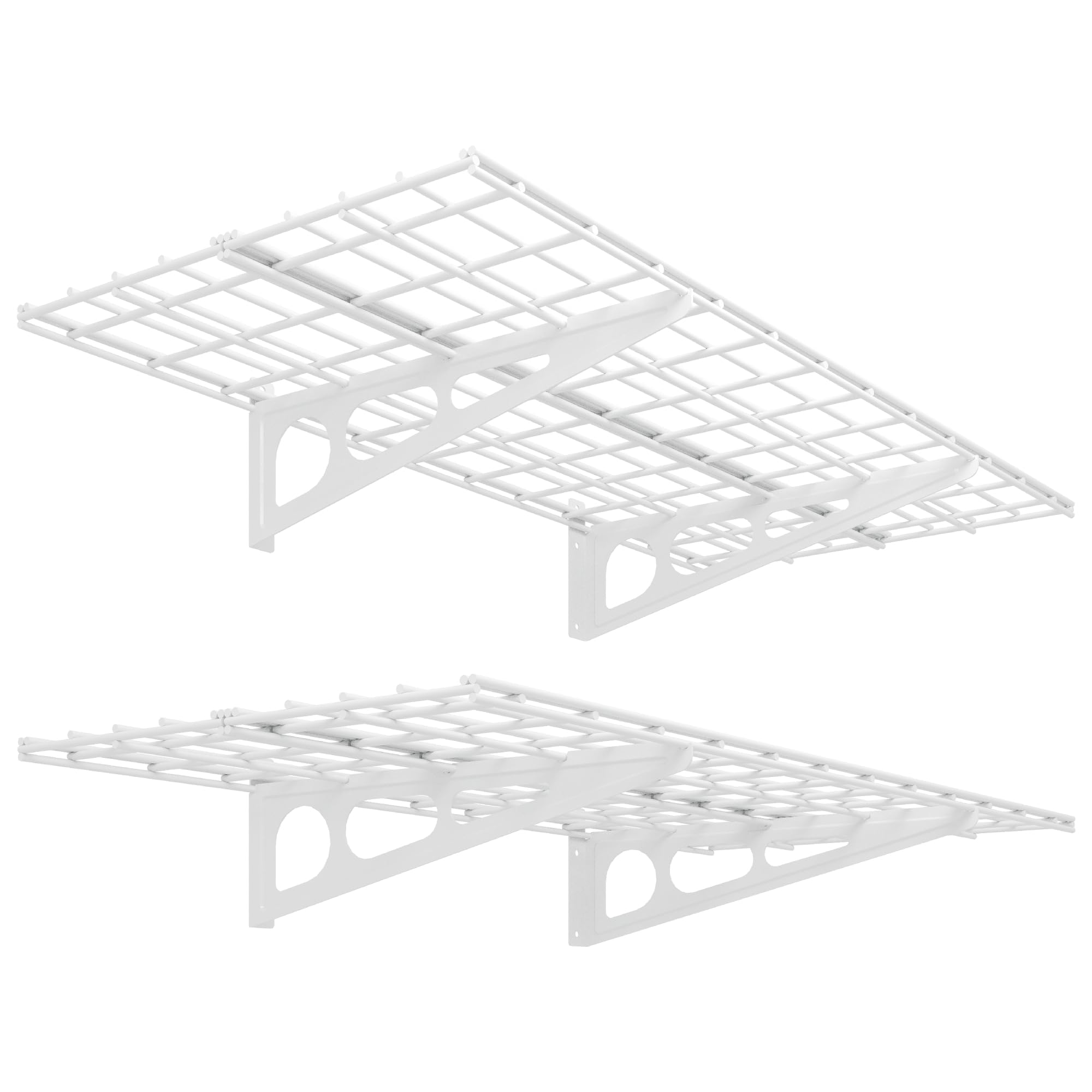 FLEXIMOUNTS 2-Pack 2x4ft Wall Shelves