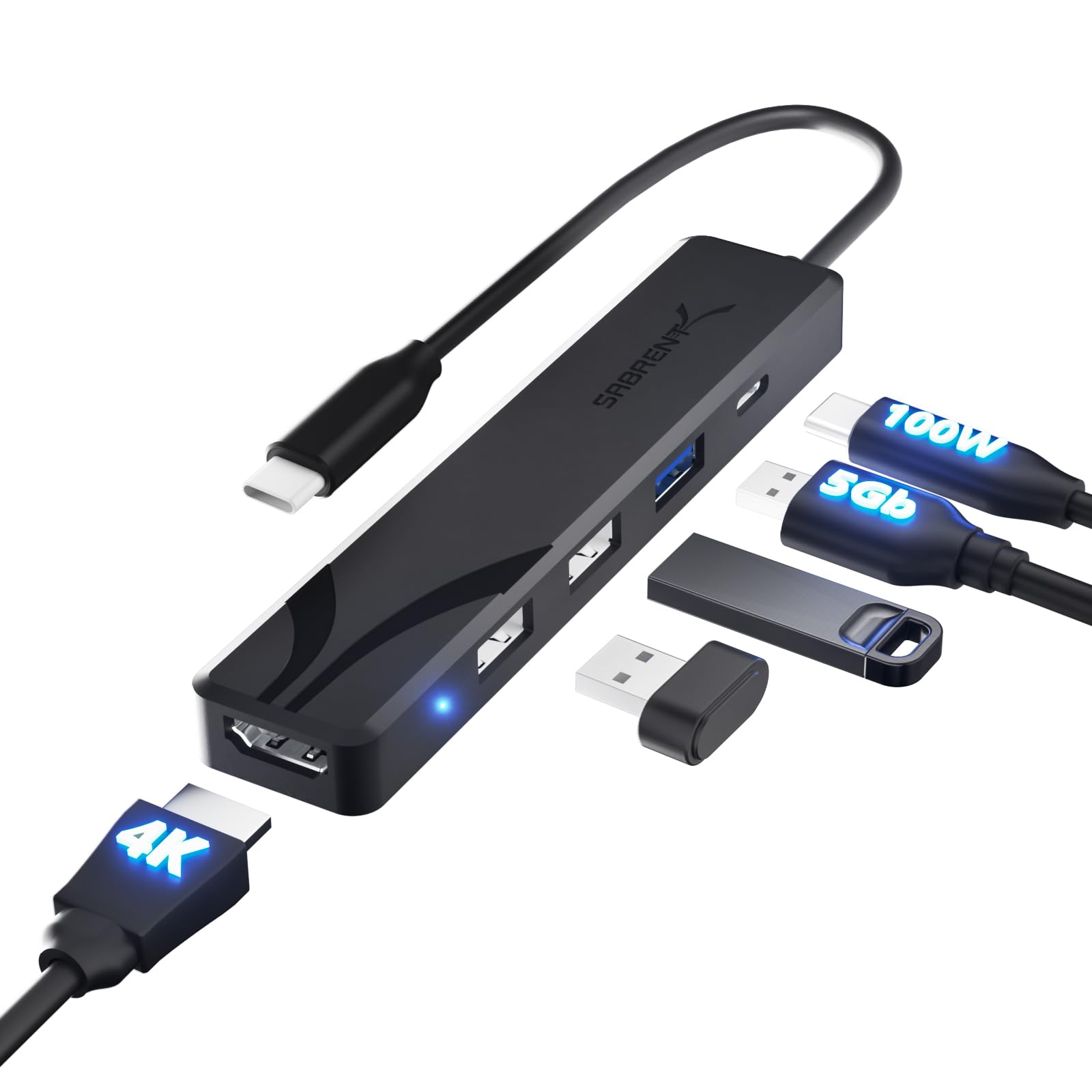 SABRENT USB-C Hub (HB-TC5P)