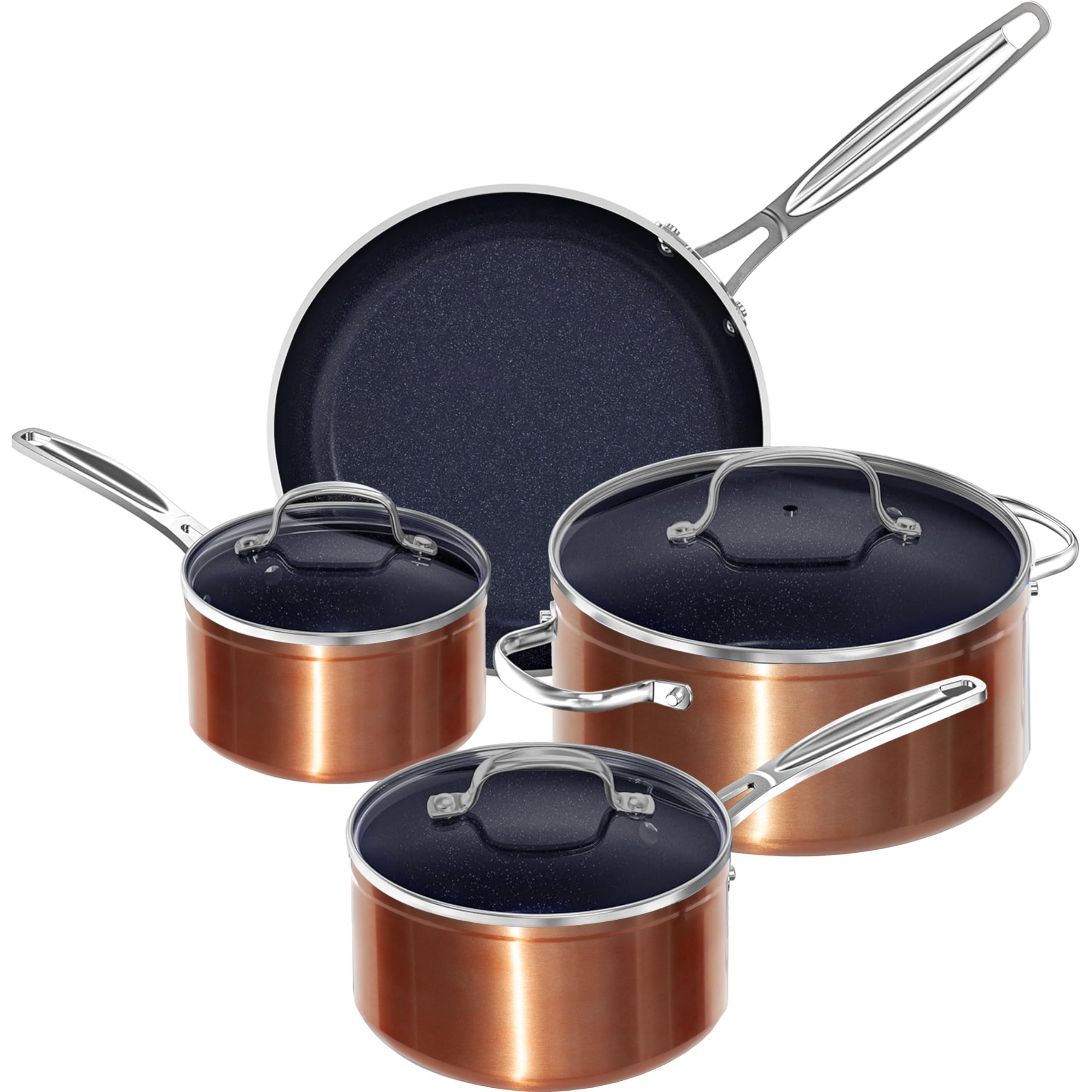 Nuwave 7-Piece Duralon Blue Cookware Set