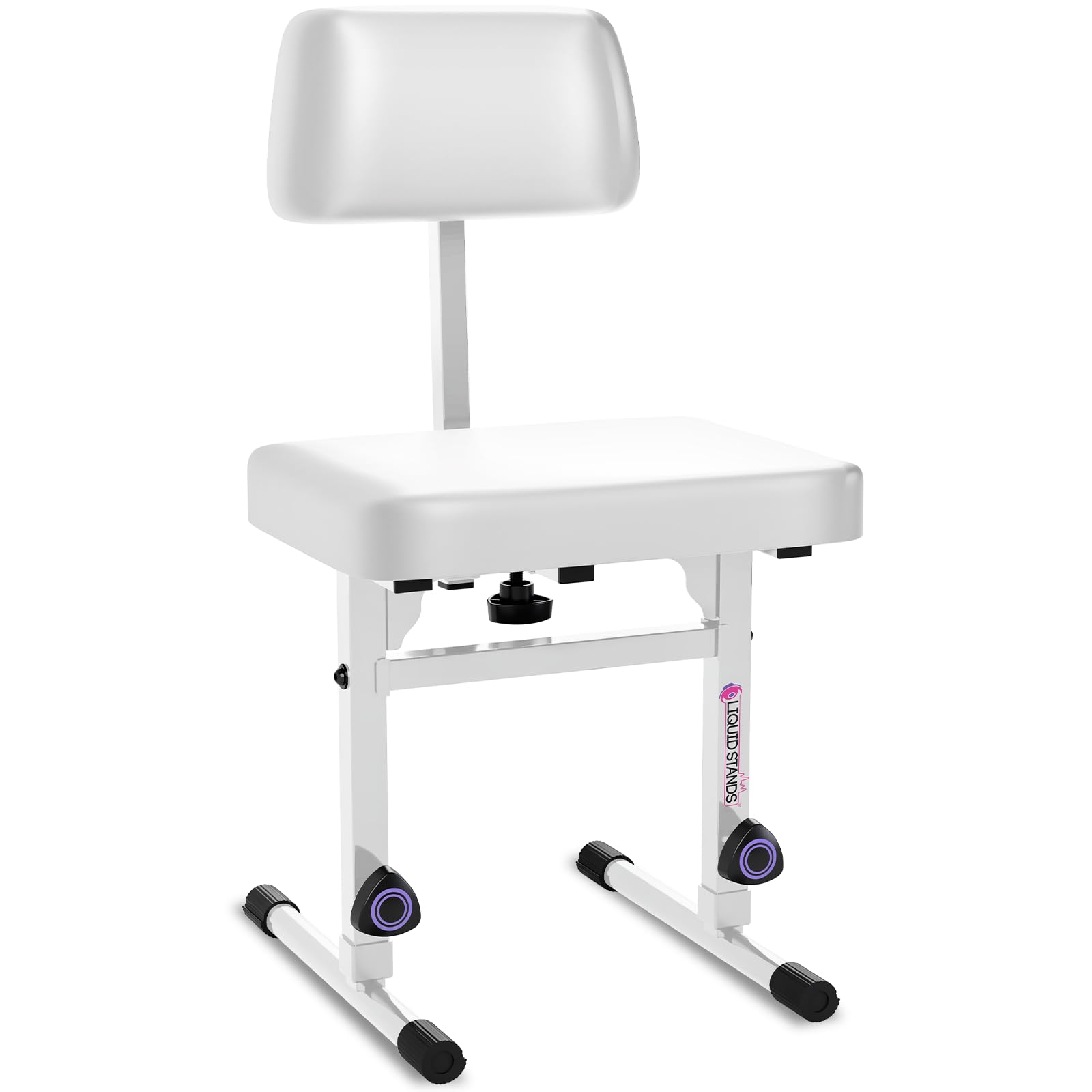 Liquid Stands Adjustable Piano Bench with Backrest