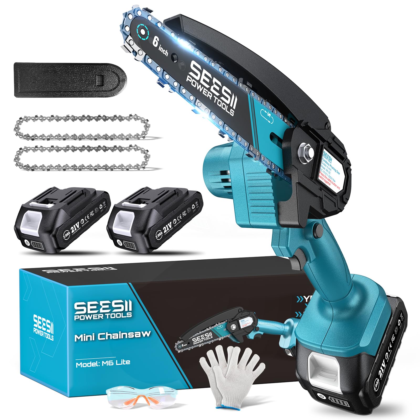 Seesii 6-Inch Mini Chainsaw