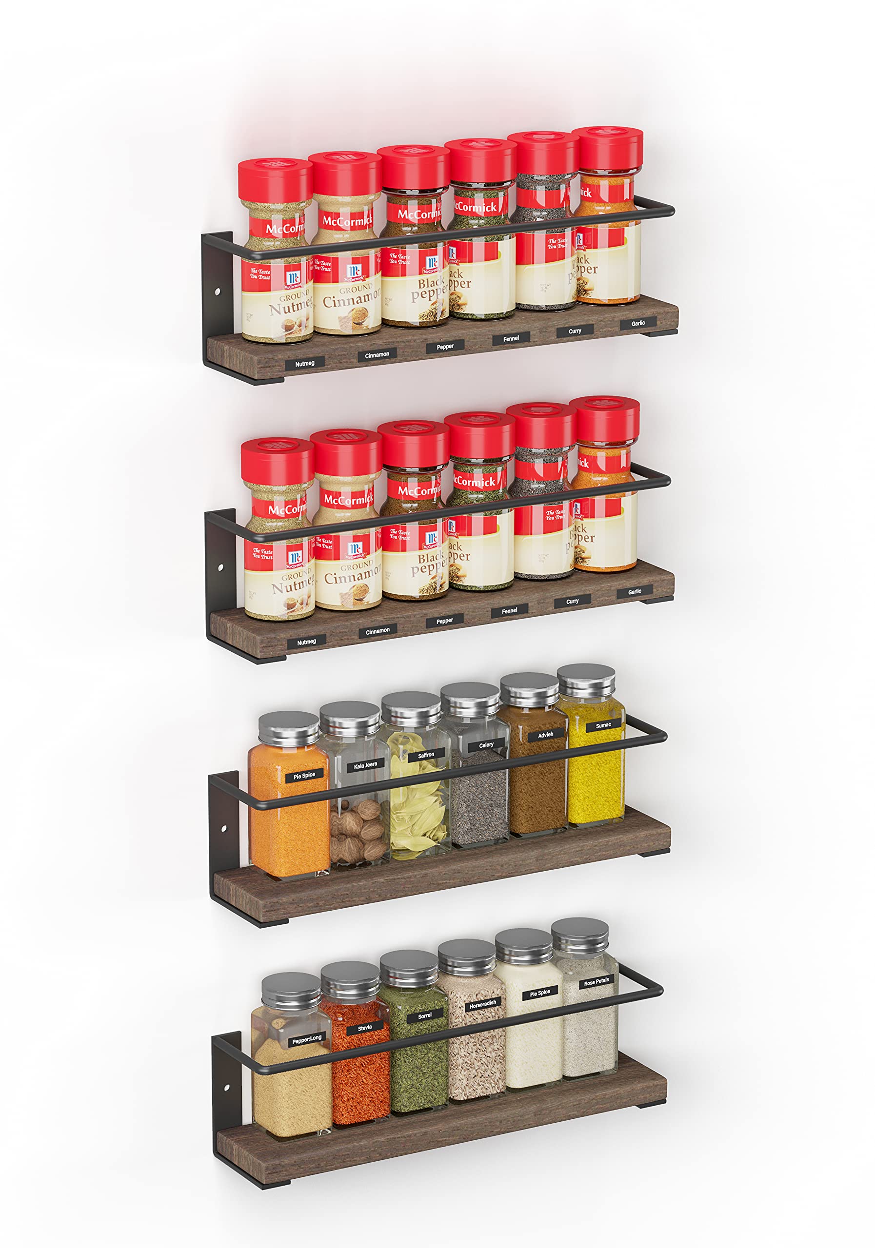 SpaceAid 4-Pack Hanging Spice Racks
