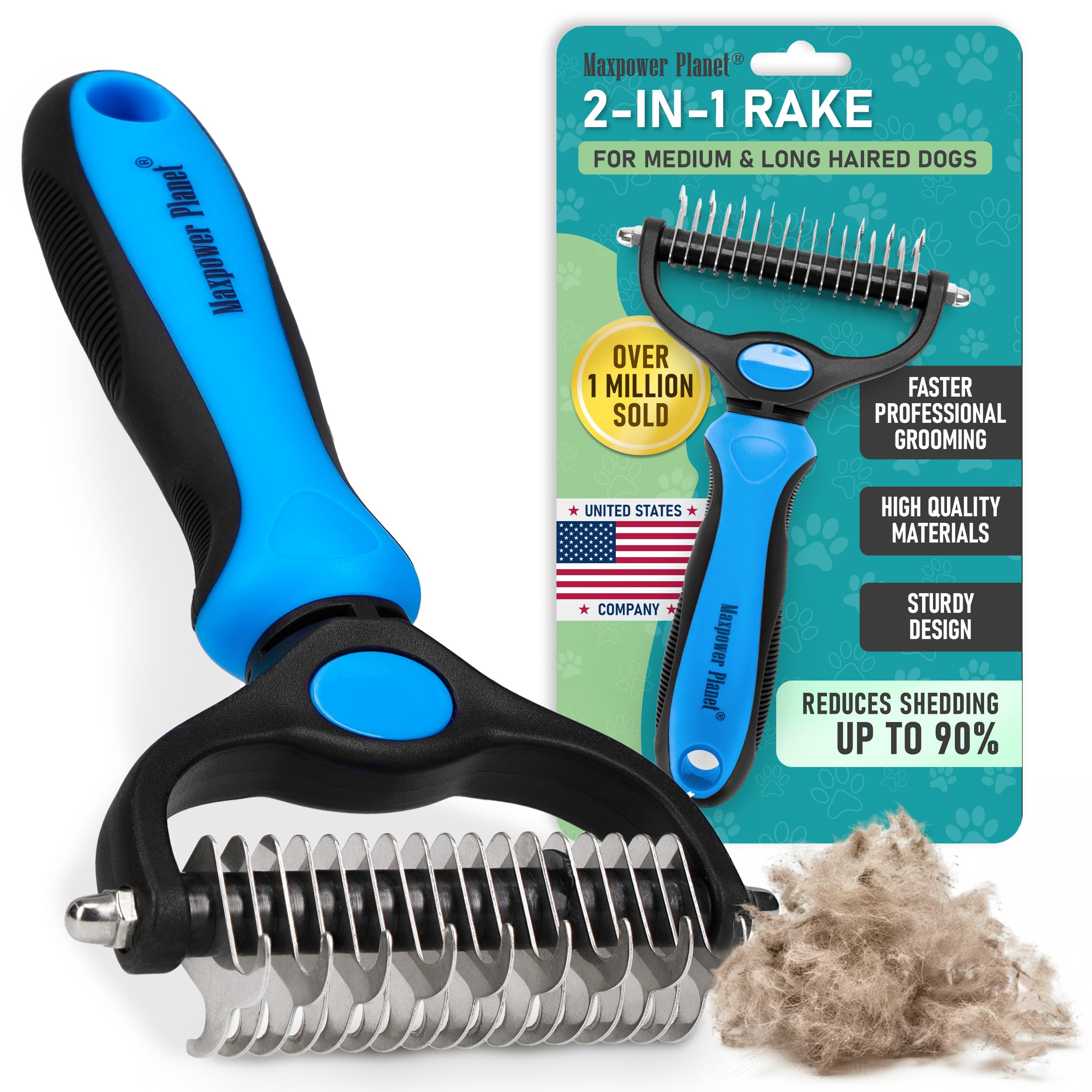 Maxpower Planet Double-Sided Grooming Rake