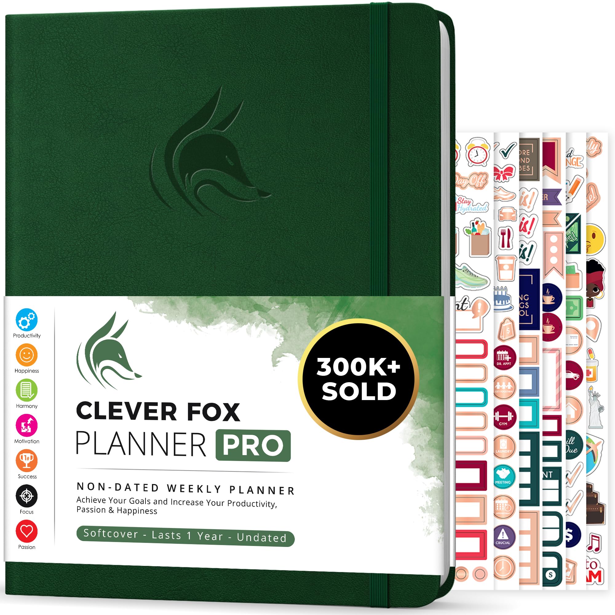 Clever Fox Planner PRO, Forest Green