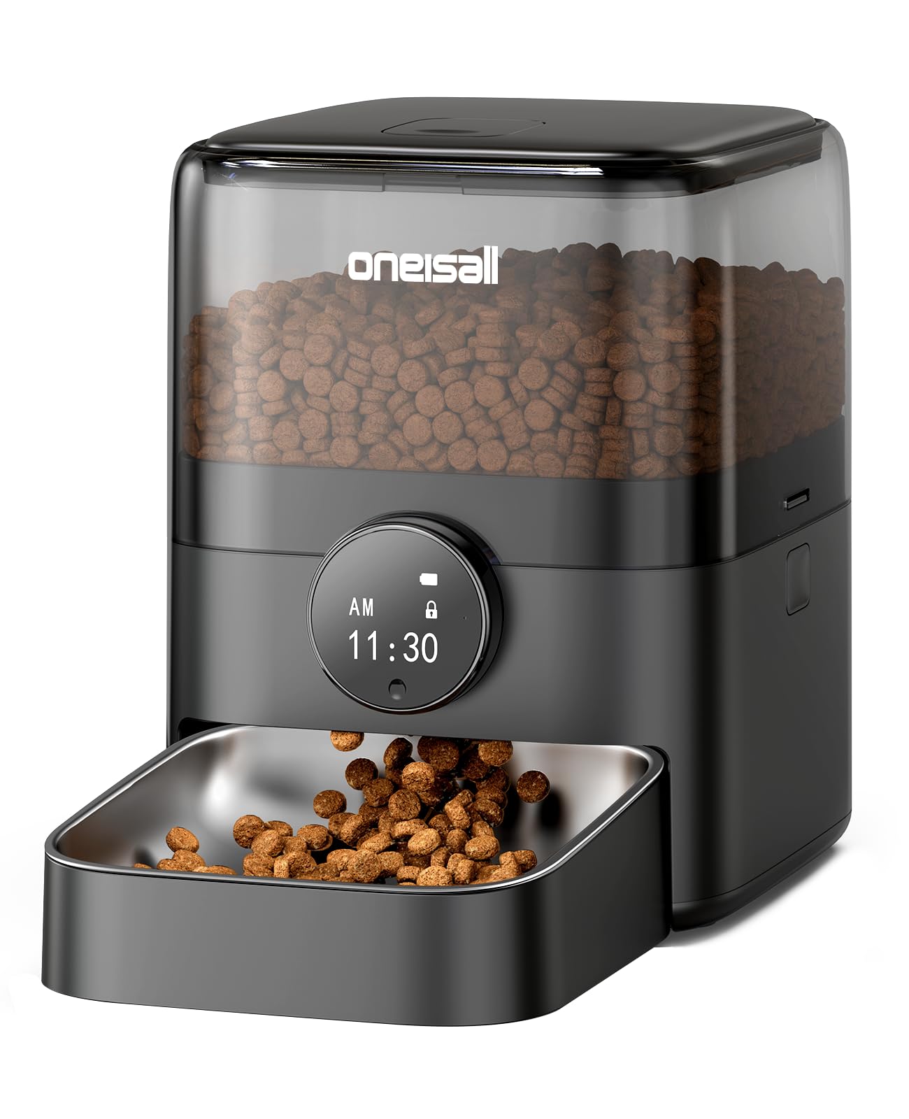 oneisall Automatic Cat Feeder for Large Kibble, 3L