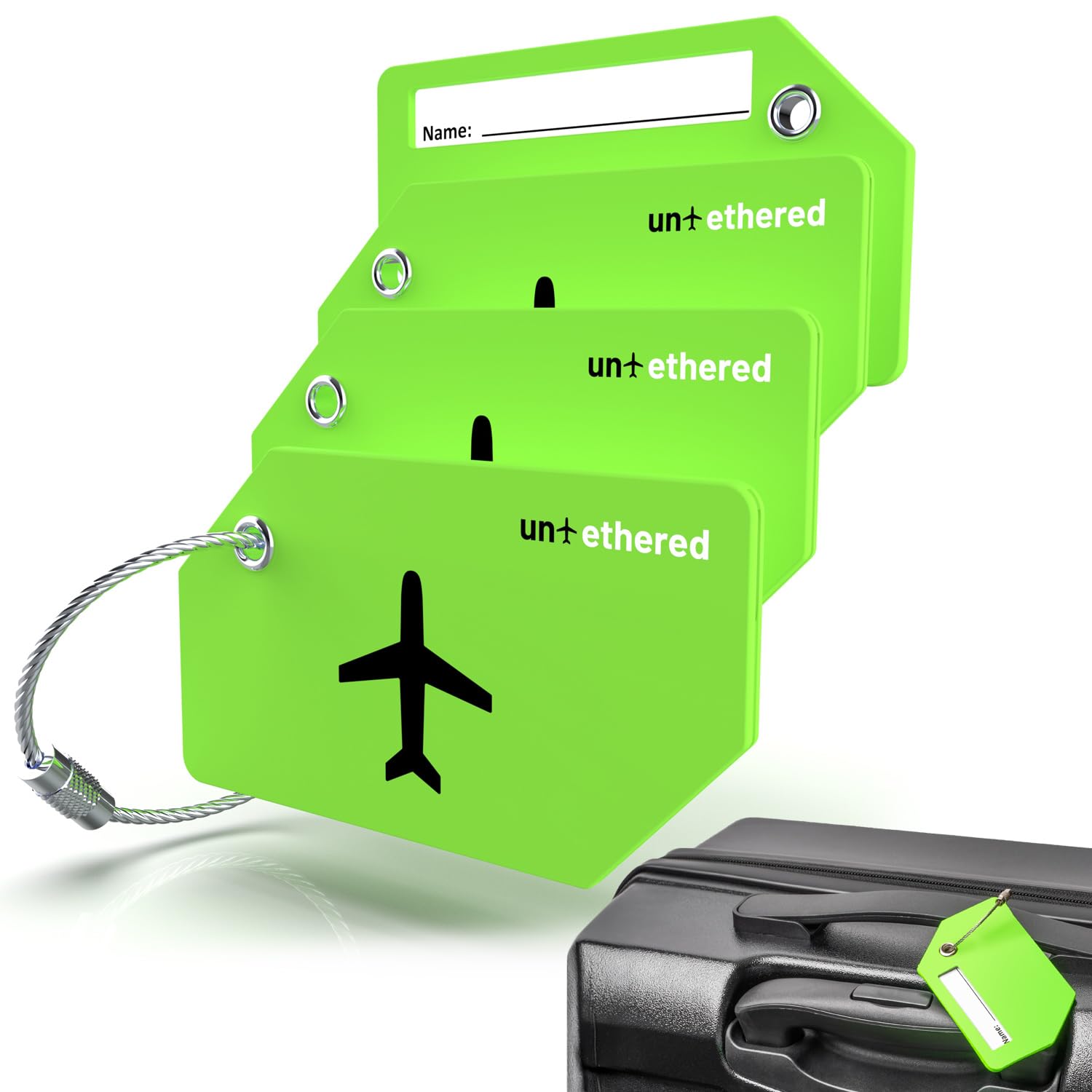 Untethered Luggage Tags, 4-Pack