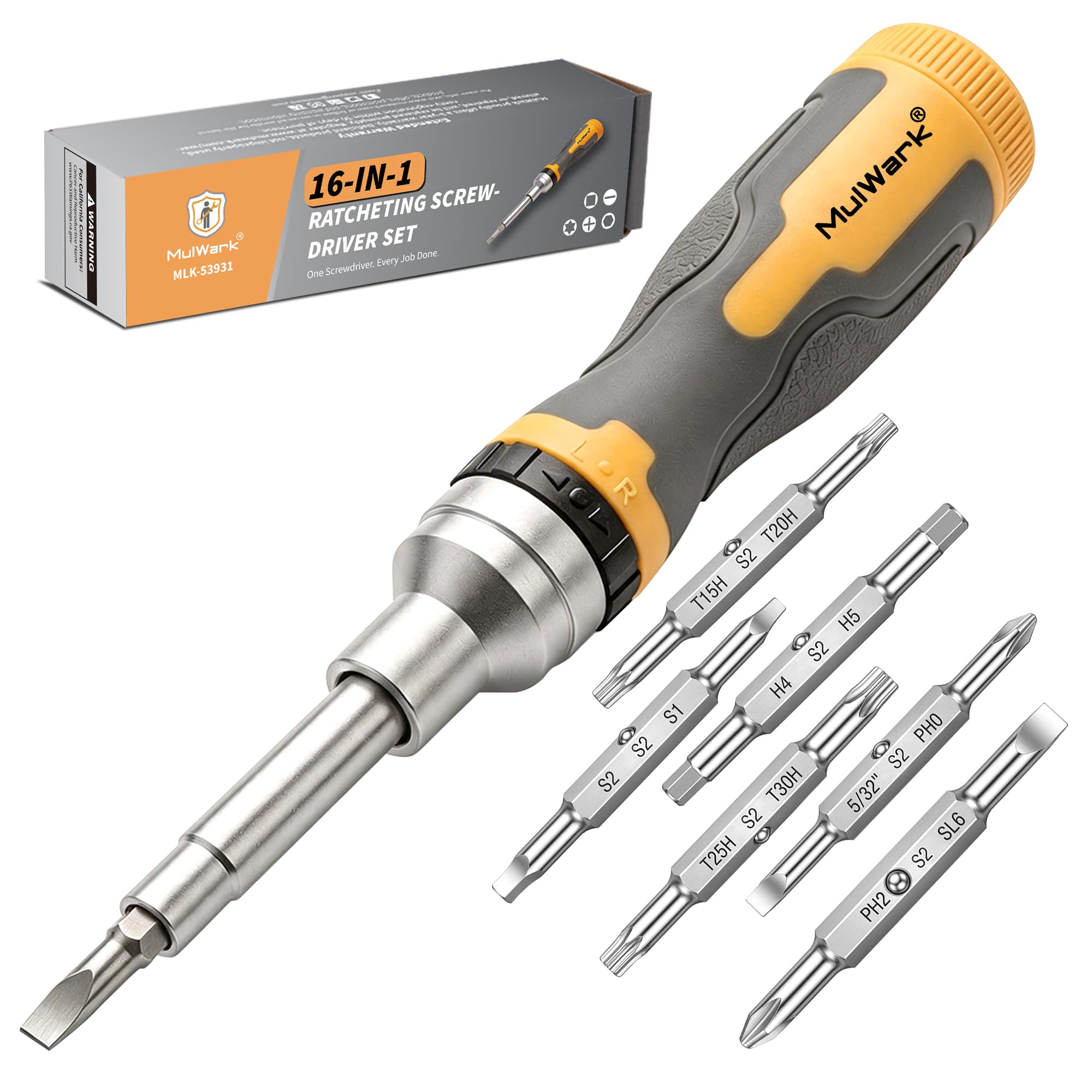 MulWark 16-in-1 Ratcheting Screwdriver