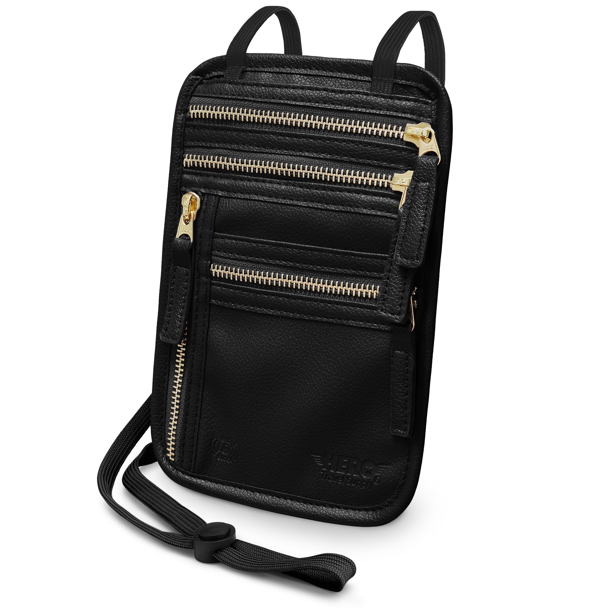 HERO RFID-Blocking Vegan Leather Neck Wallet