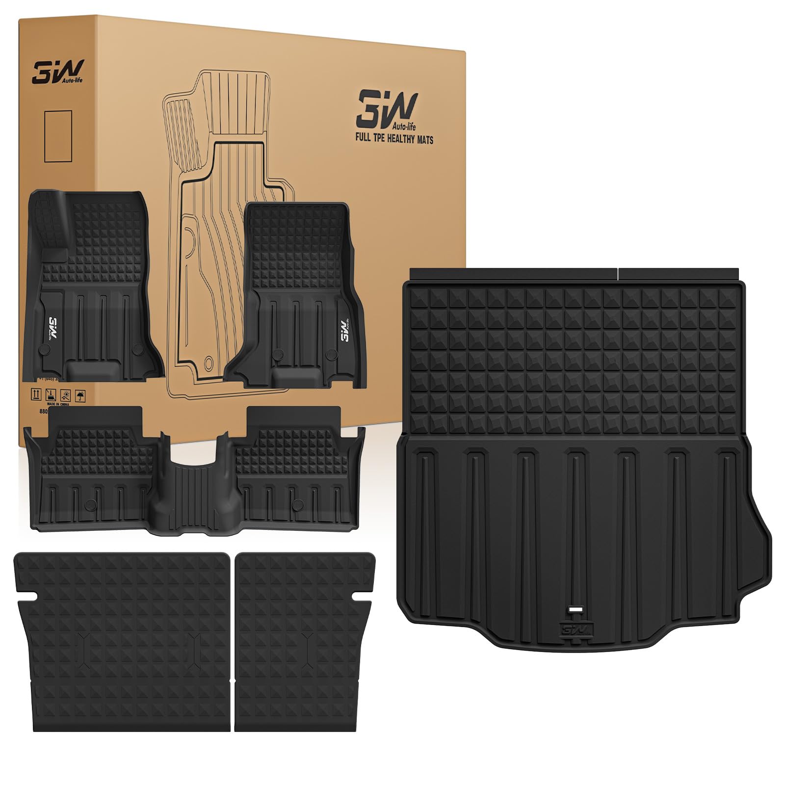 3W Dodge Charger EV Daytona Floor & Cargo Mats