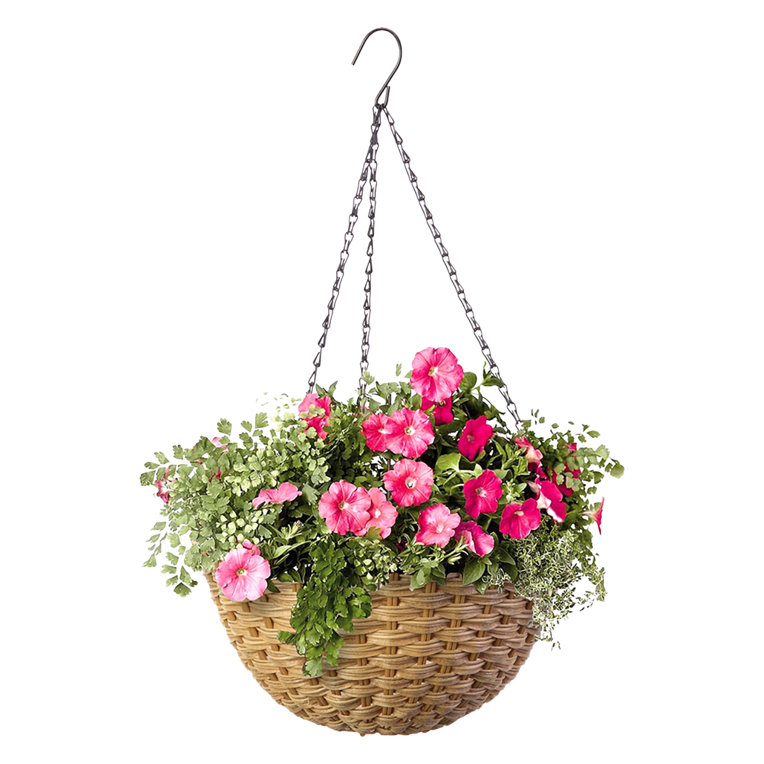 14-Inch Resin Woven Hanging Basket