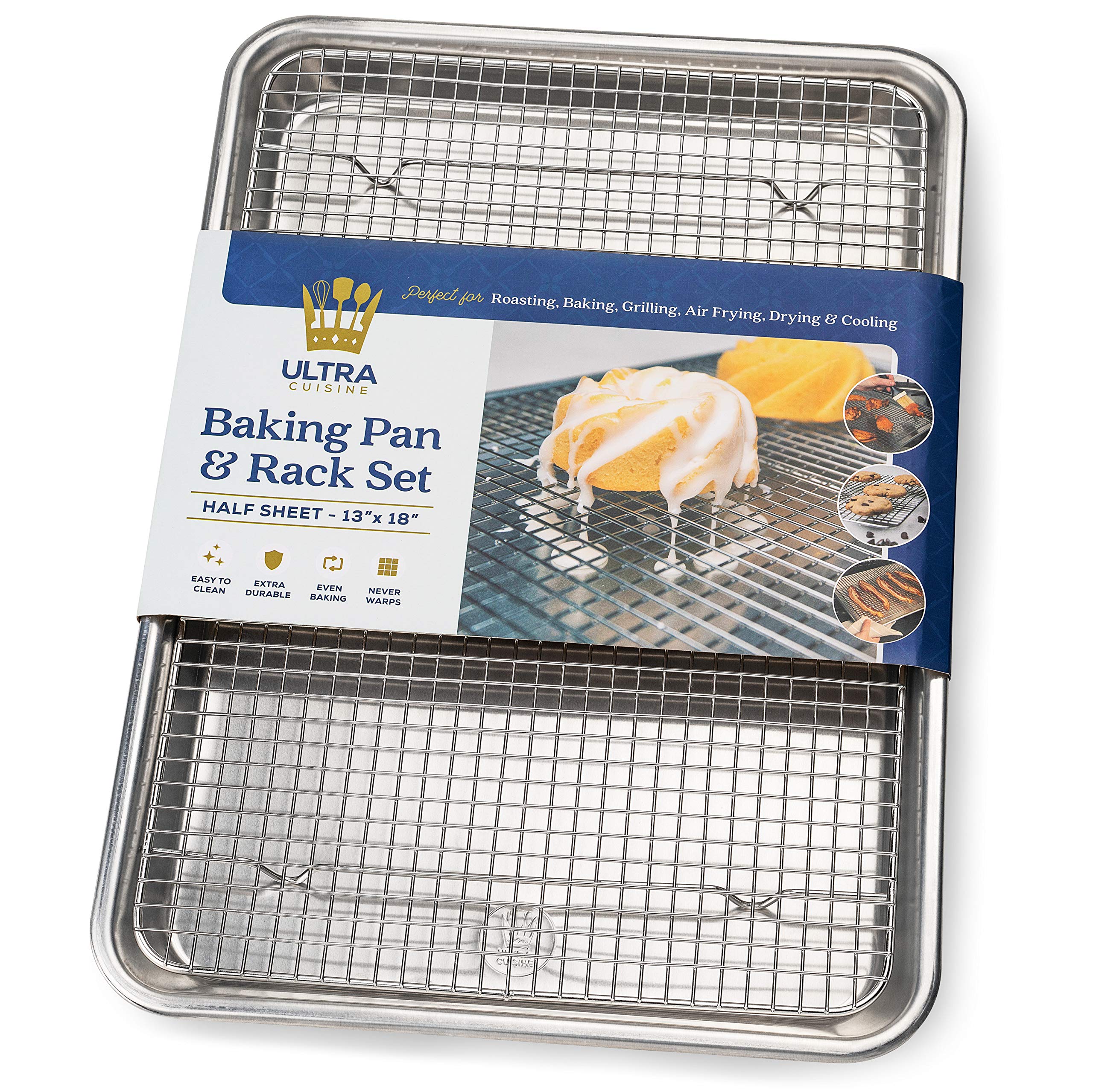 Ultra Cuisine Half Sheet with Cooling Rack