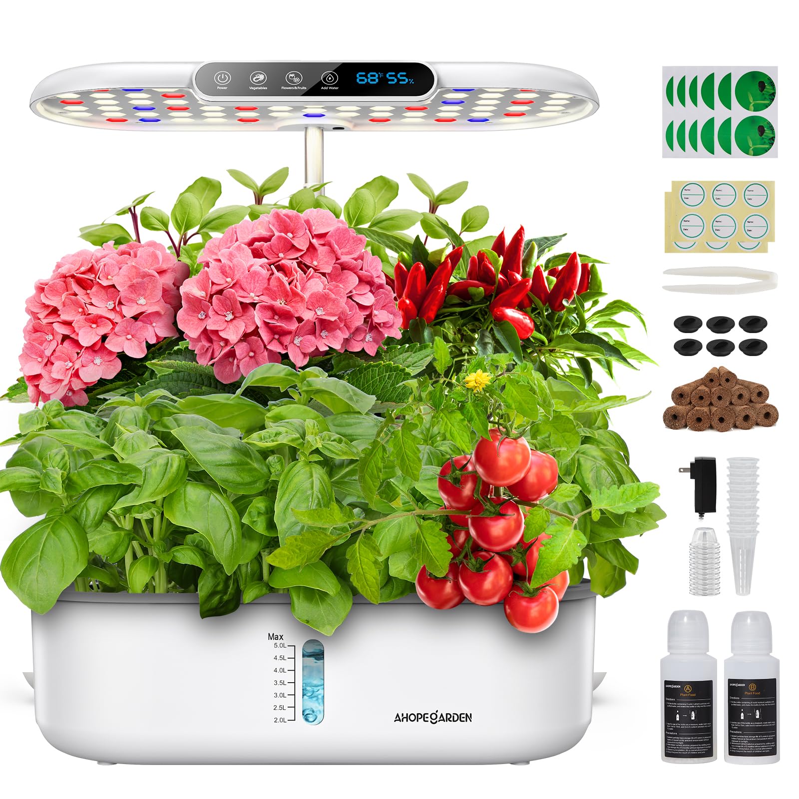 Ahopegarden 12-Pod Garden with Climate Display