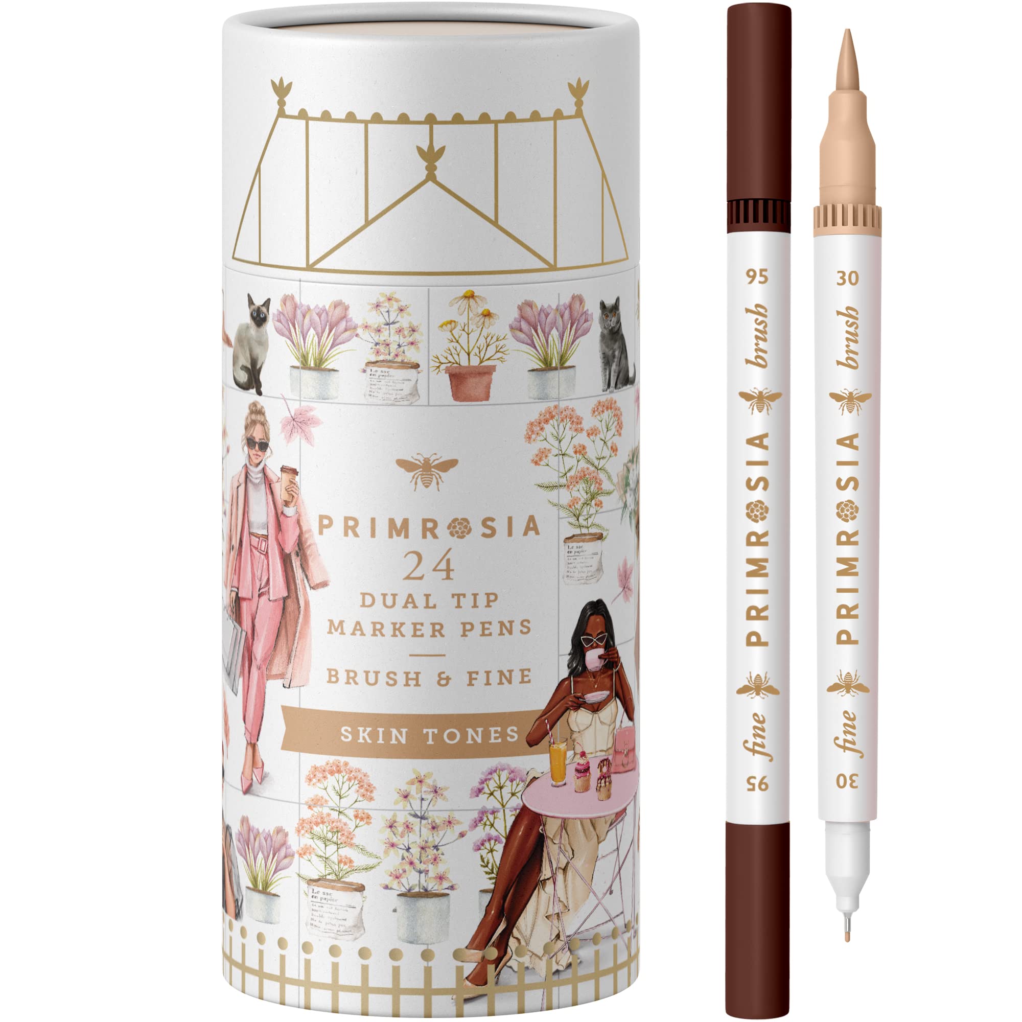 Primrosia 24 Skin Tones Dual Tip Marker Pens