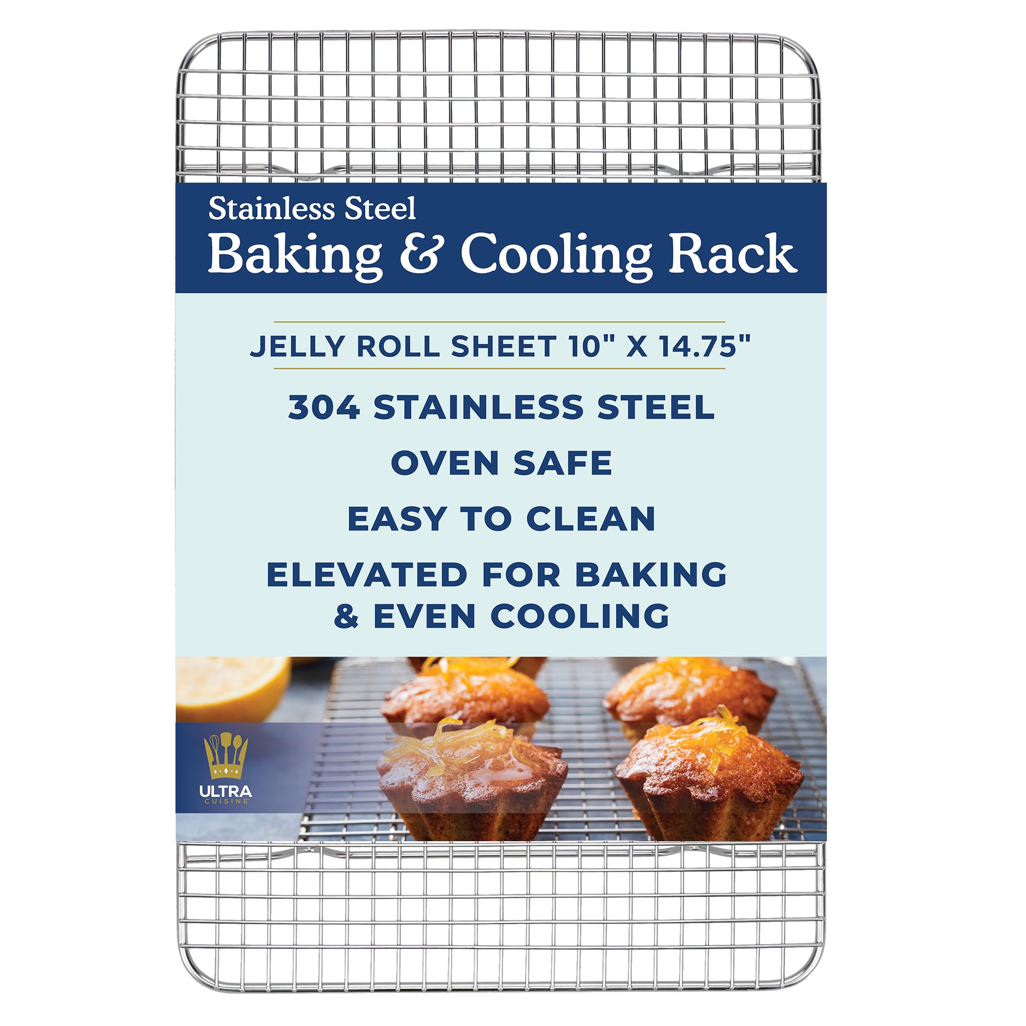 Ultra Cuisine 10 x 14.75-Inch Baking Rack