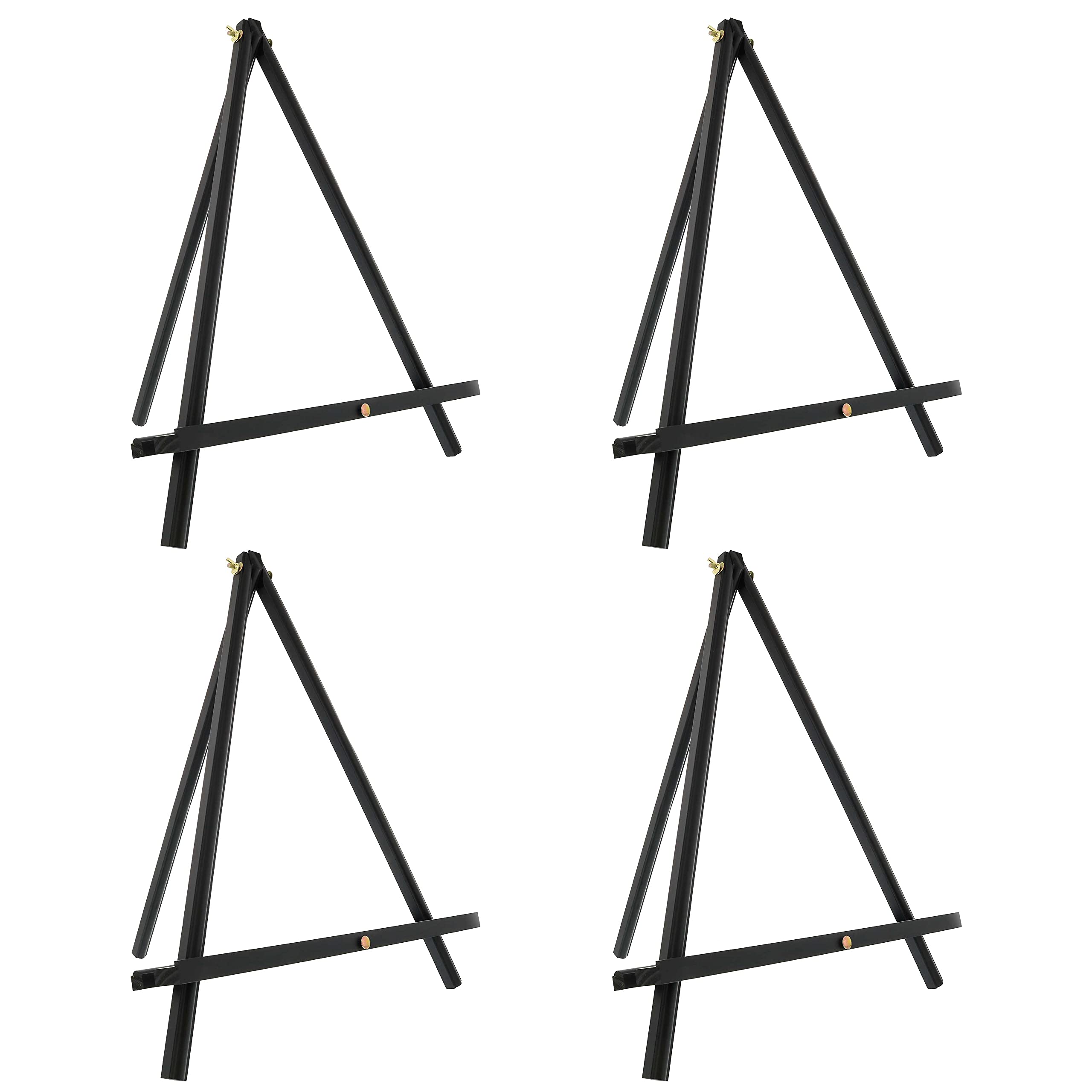 U.S. Art Supply 12-Inch Black Wood Tabletop Easel