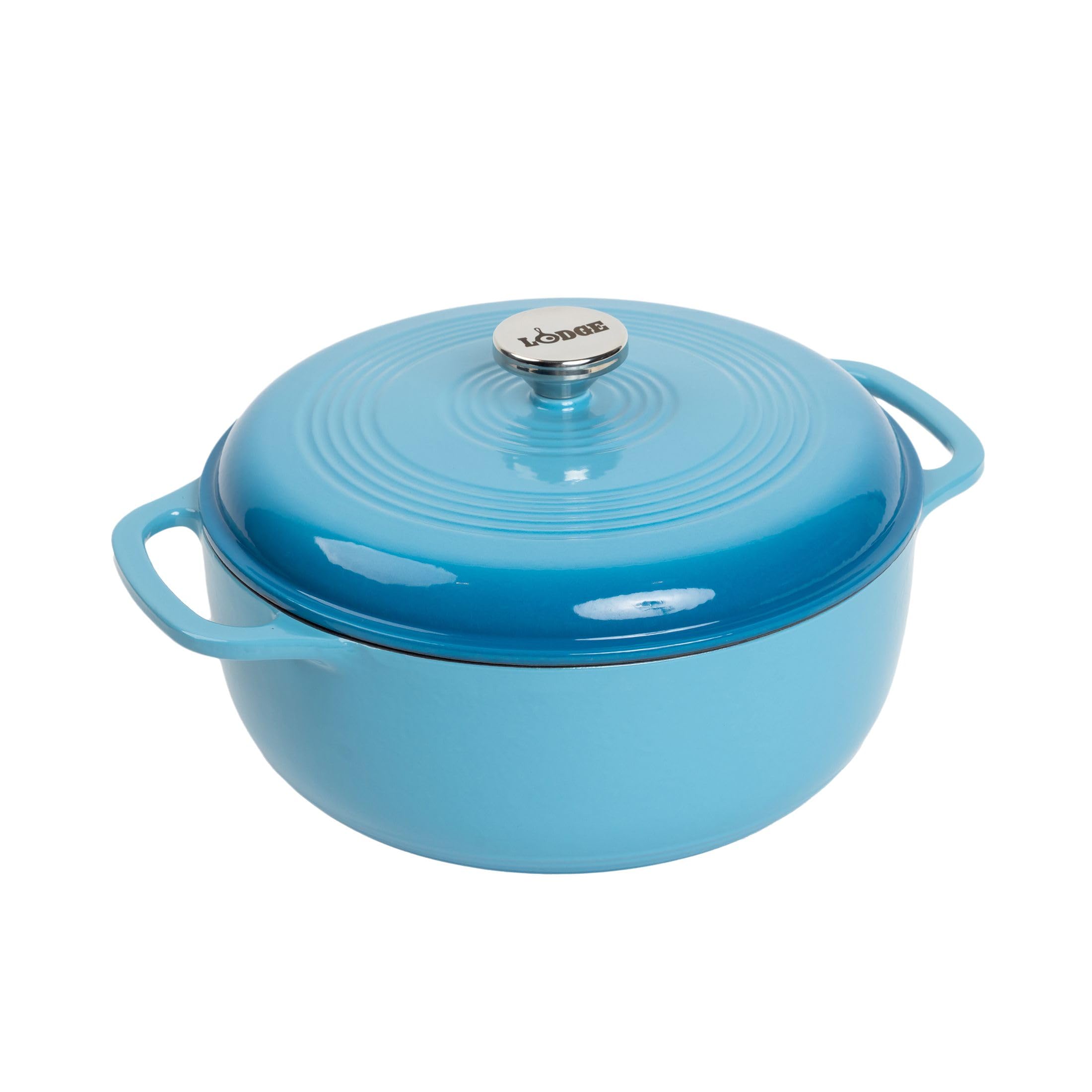 Lodge 6-Quart Enamel Dutch Oven, Cornflower Blue