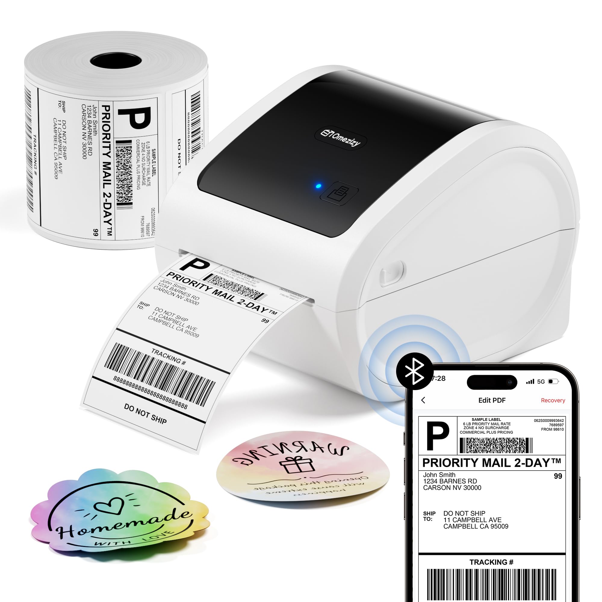 Omezizy D520BT Label Printer