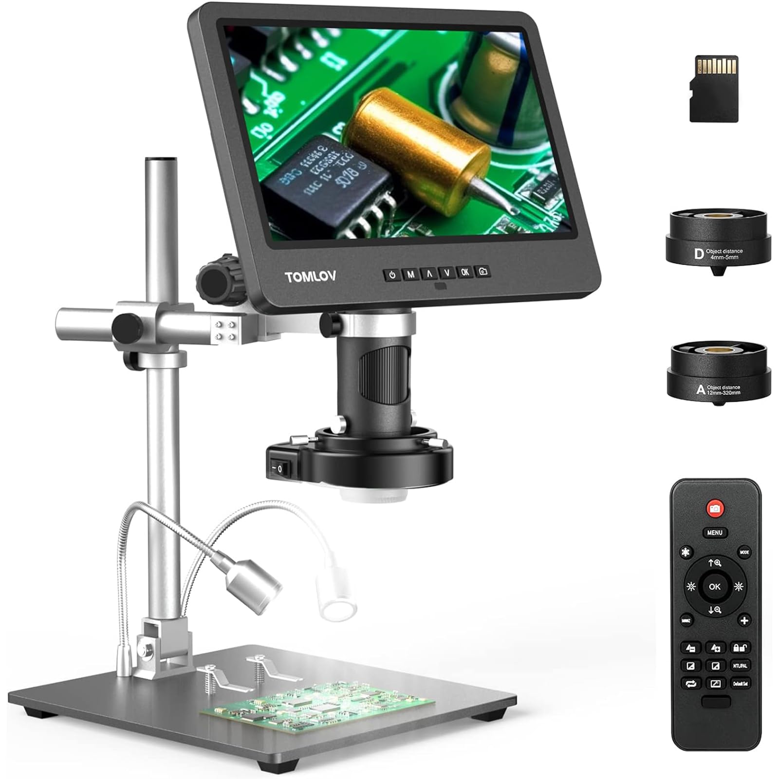 TOMLOV DM602 Pro 3-Lens Microscope