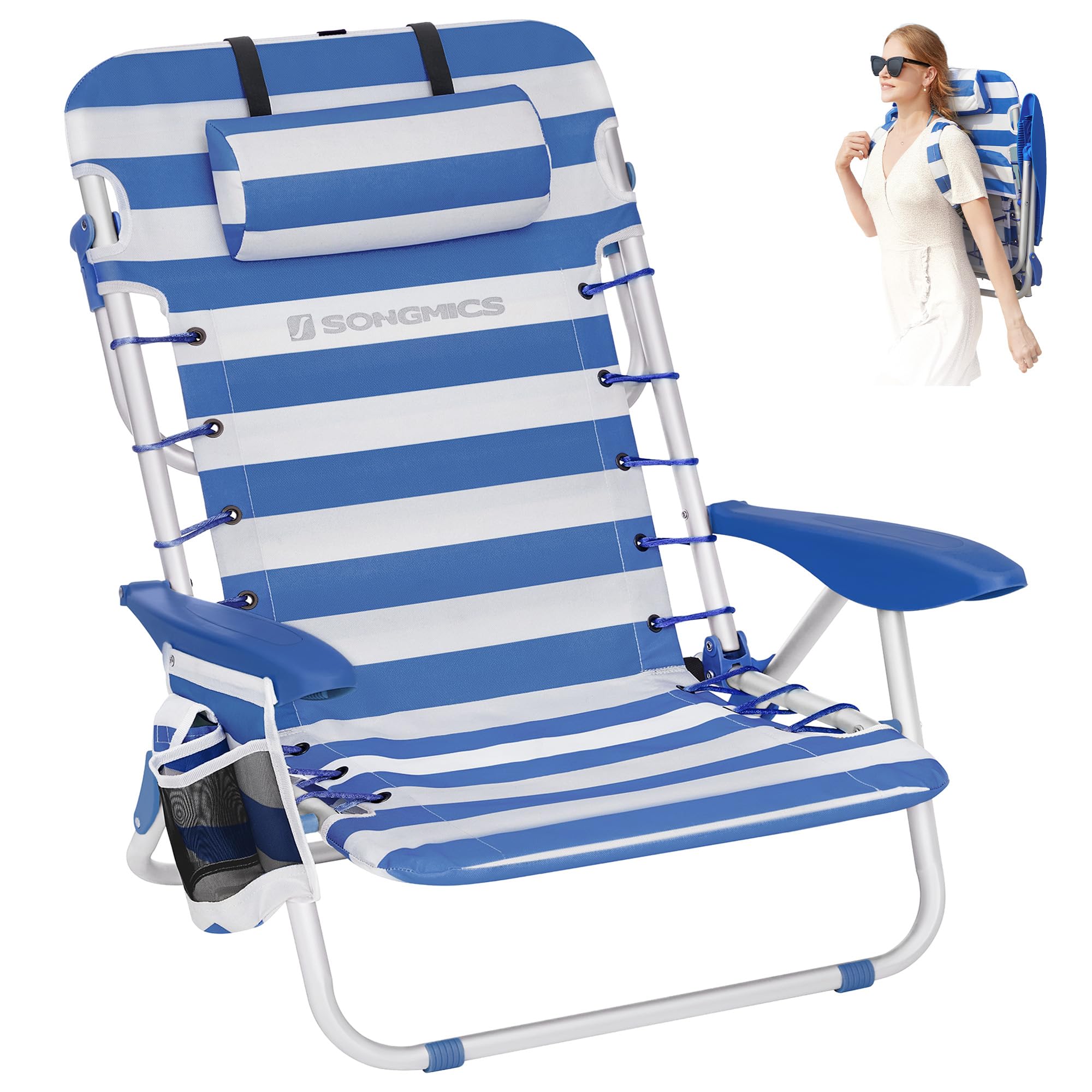 SONGMICS Portable Backpack Beach Chair